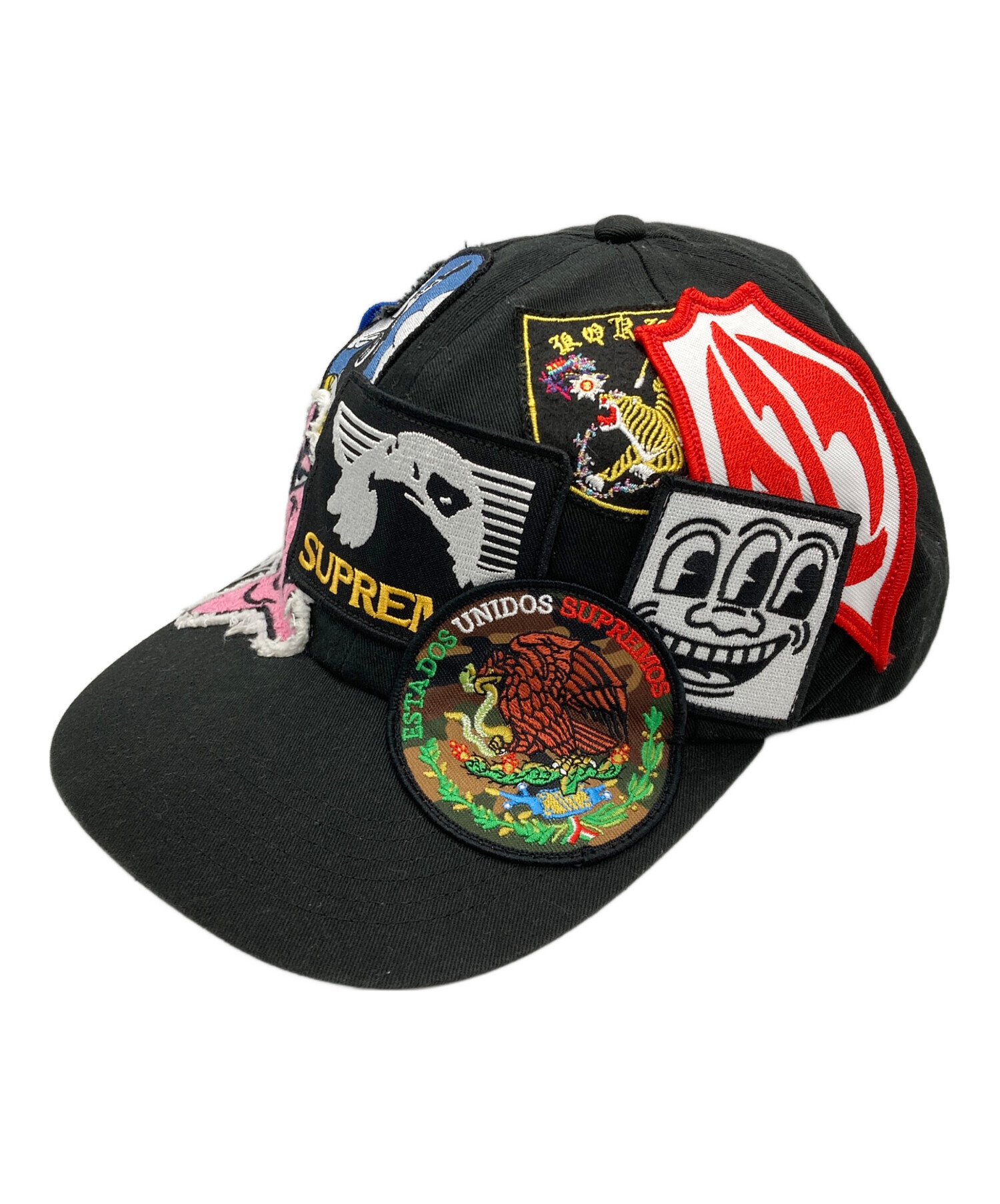 新品未使用 Supreme Patches 6 Panel Cap 黒 中古・古着通販】SUPREME (シュプリーム) Patches 6-Panel ブラック