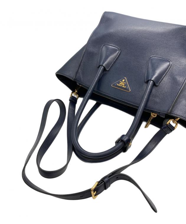 中古・古着通販】PRADA (プラダ) GLACE CALF 2wayトートバッグ