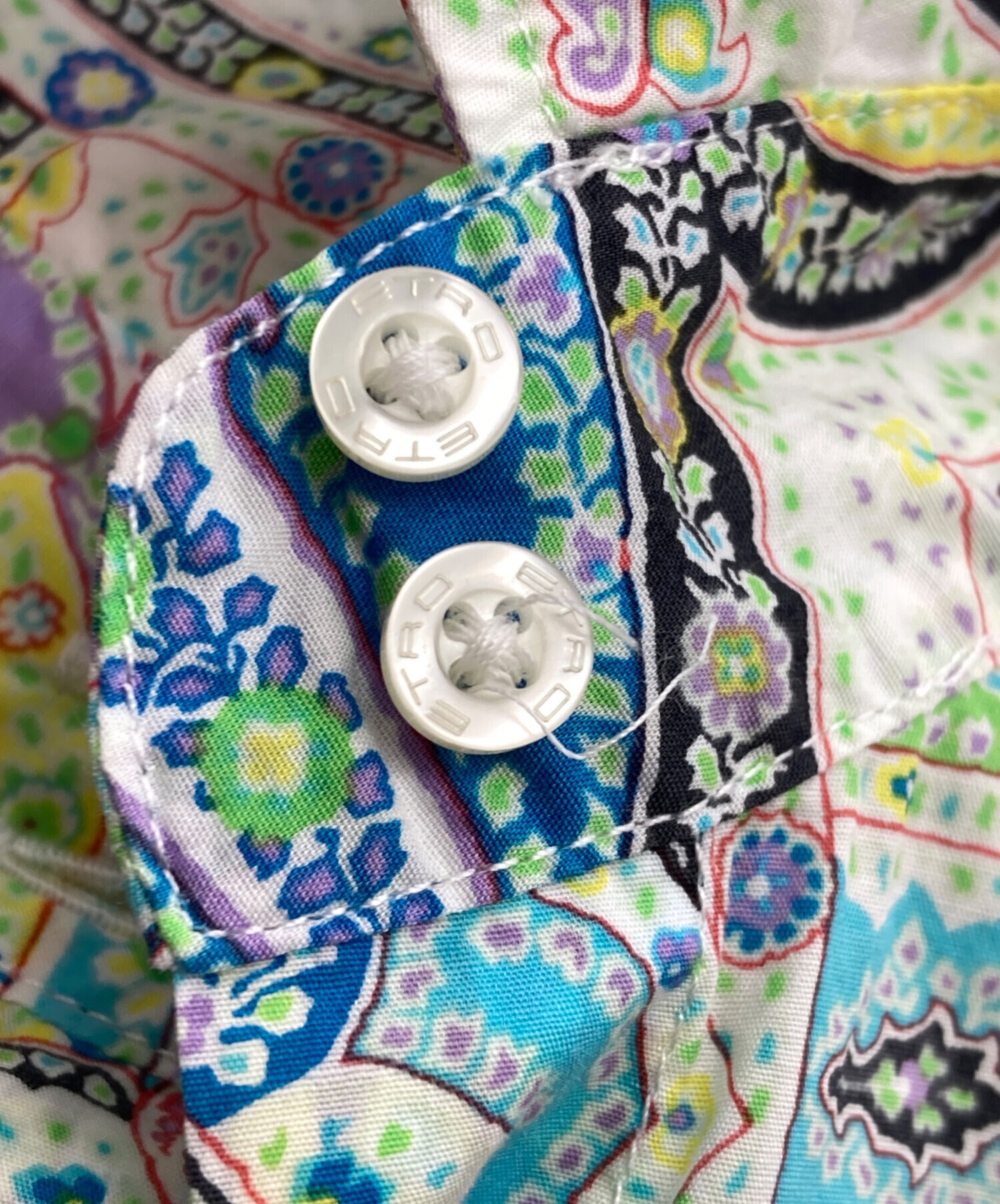 中古・古着通販】ETRO (エトロ) ペイズリー柄長袖シャツ マルチカラー