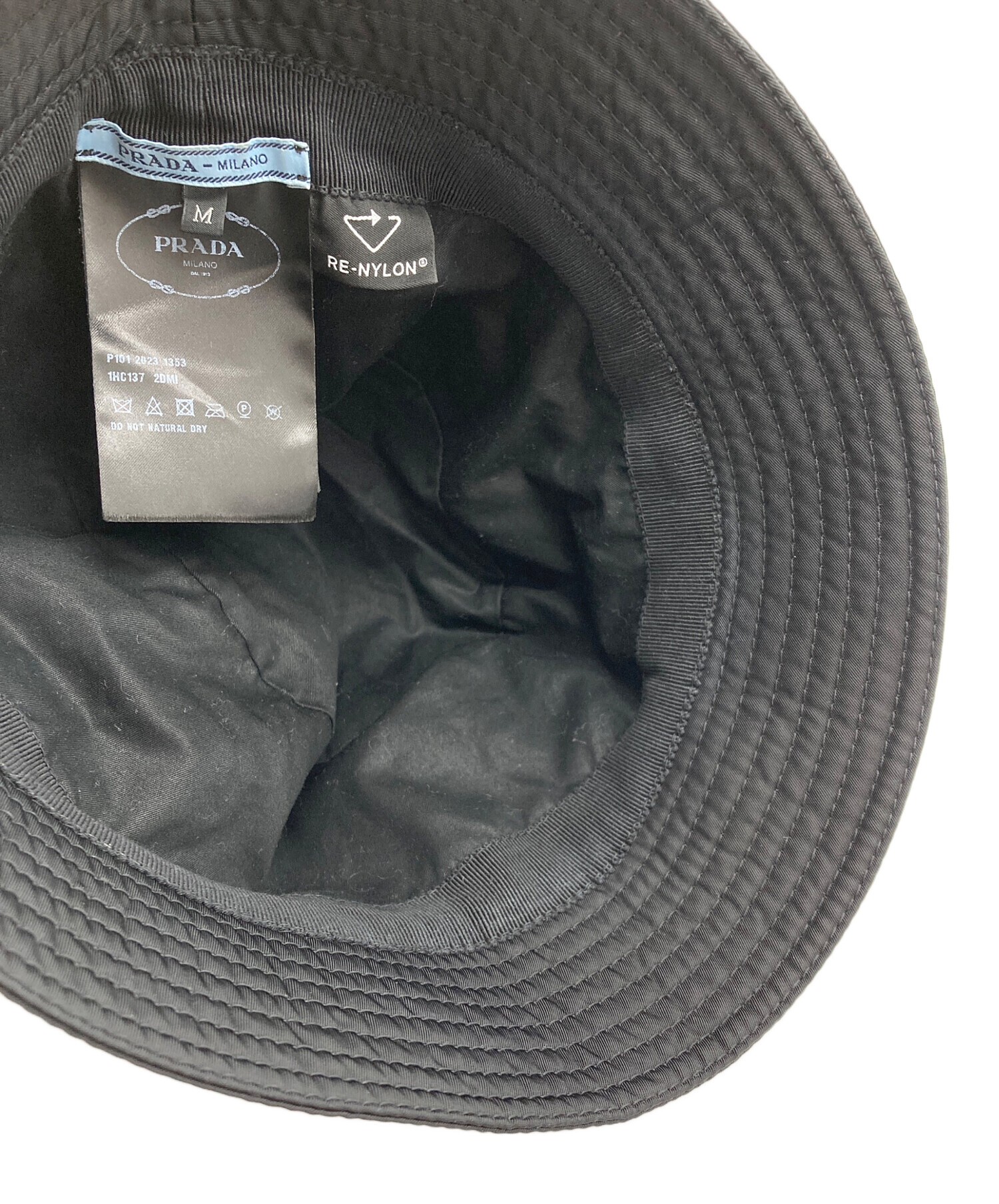 PRADA　トライアングルロゴプレートバケットハット　XL PRADAトライアングルロゴプレートバケットハットXL