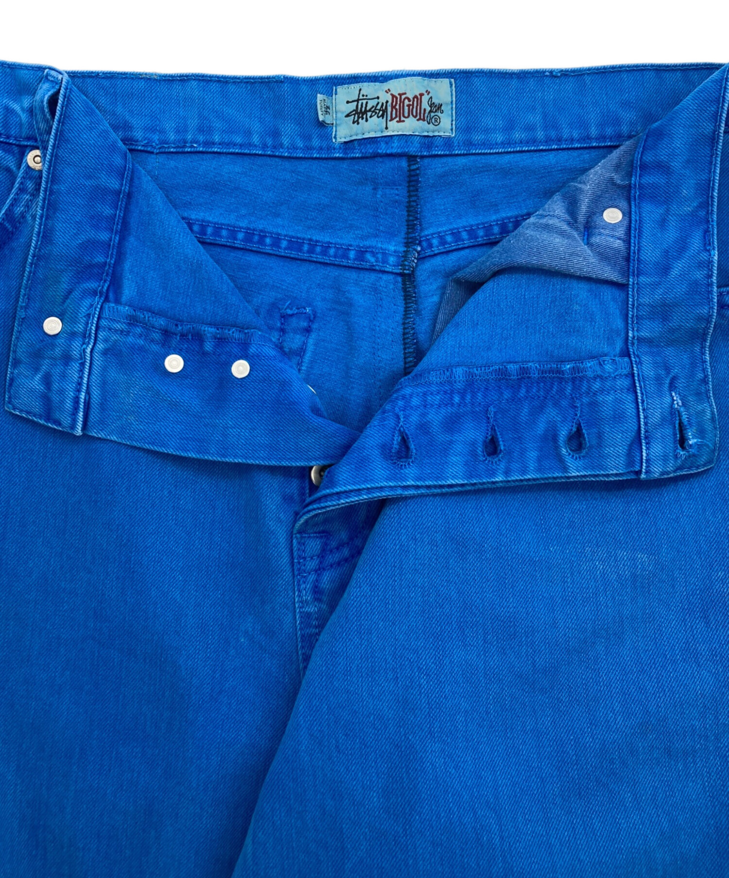 中古・古着通販】stussy (ステューシー) OVERDYED BIG OL JEAN ブルー 