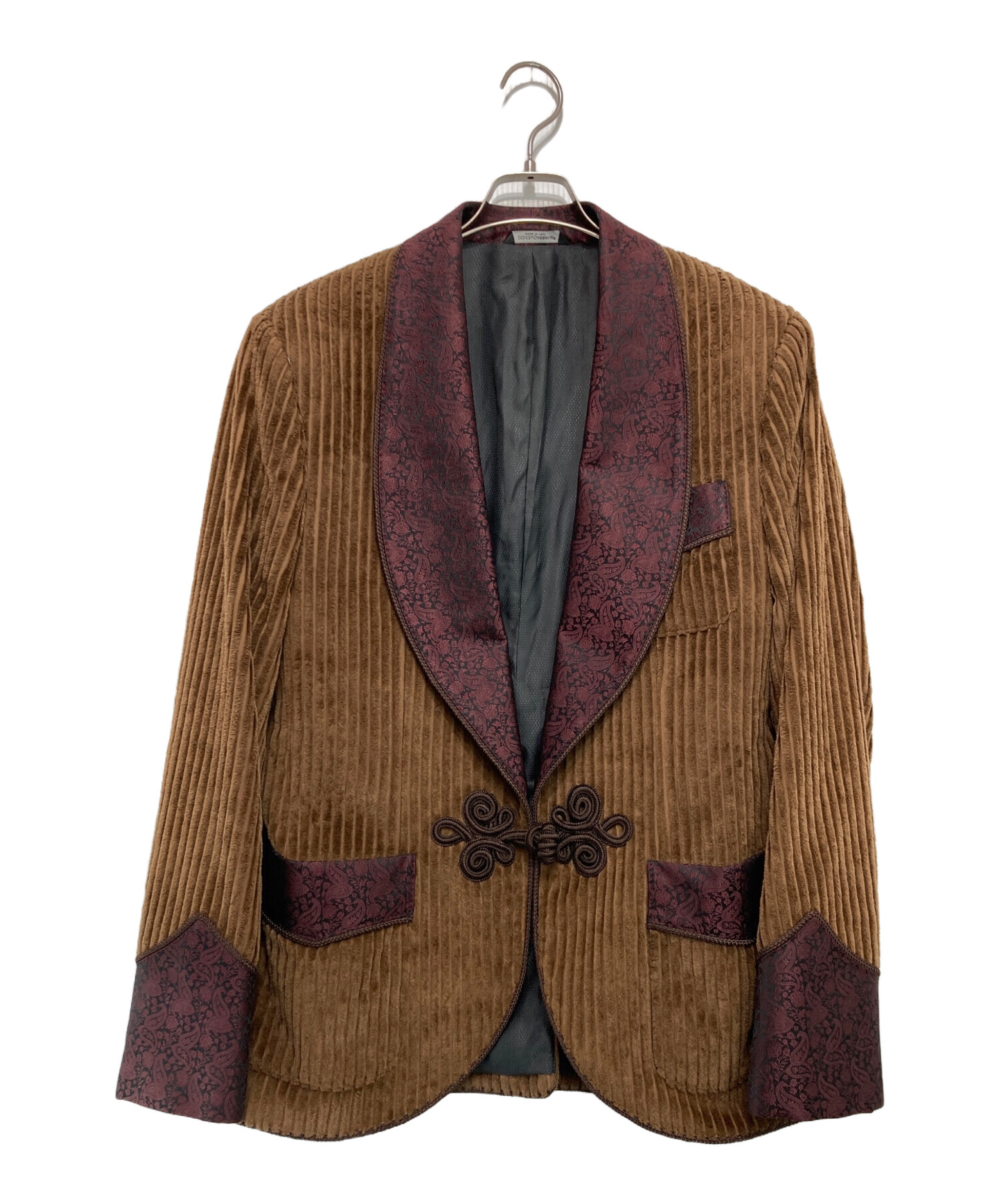 DOLCE & GABBANA ブラウンコーデュロイジャケット　48 新品/正規品 DOLCE & GABBANA ブラウンコーデュロイジャケット 48