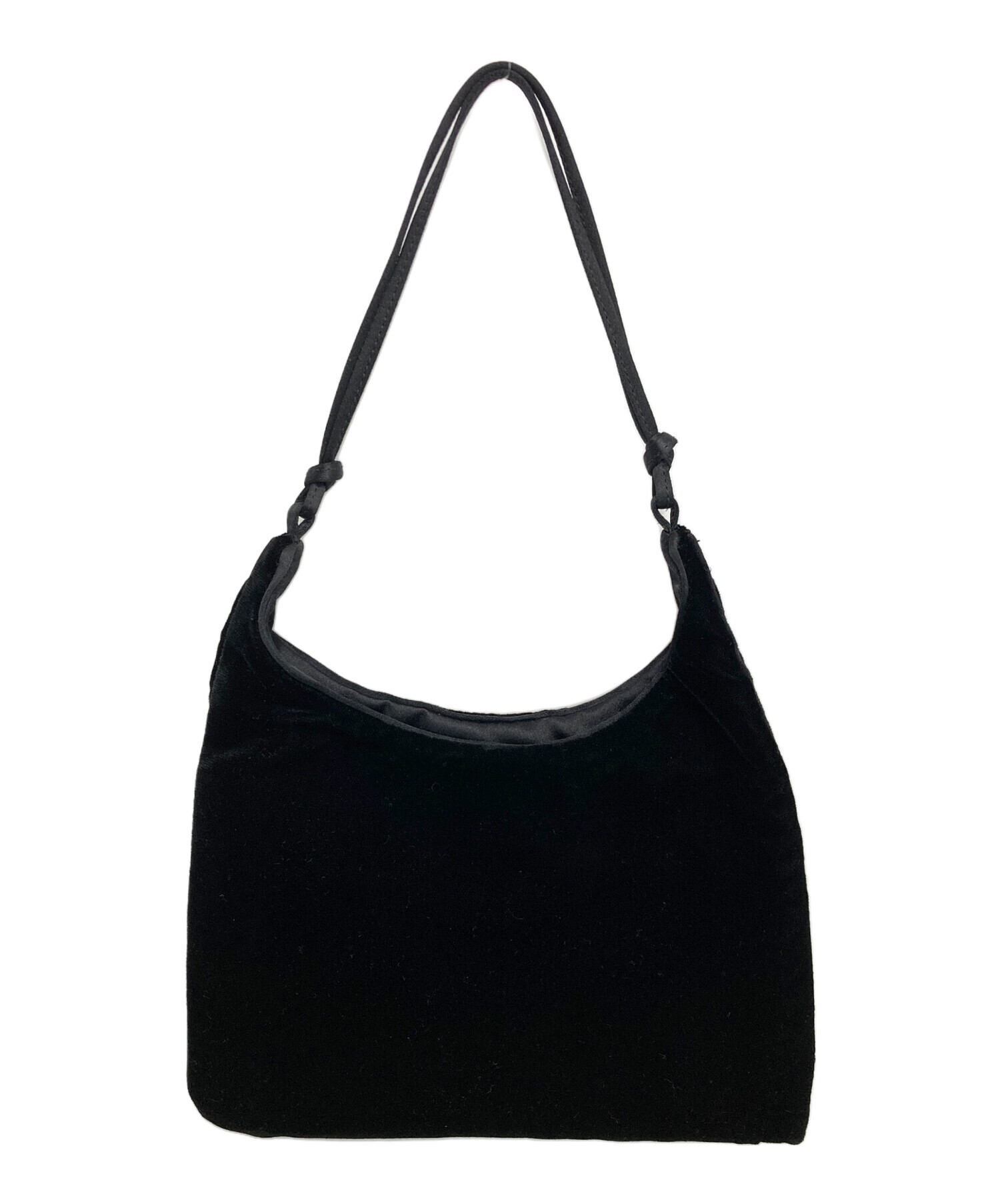 中古・古着通販】PRADA (プラダ) ベロアバッグ ブラック｜ブランド