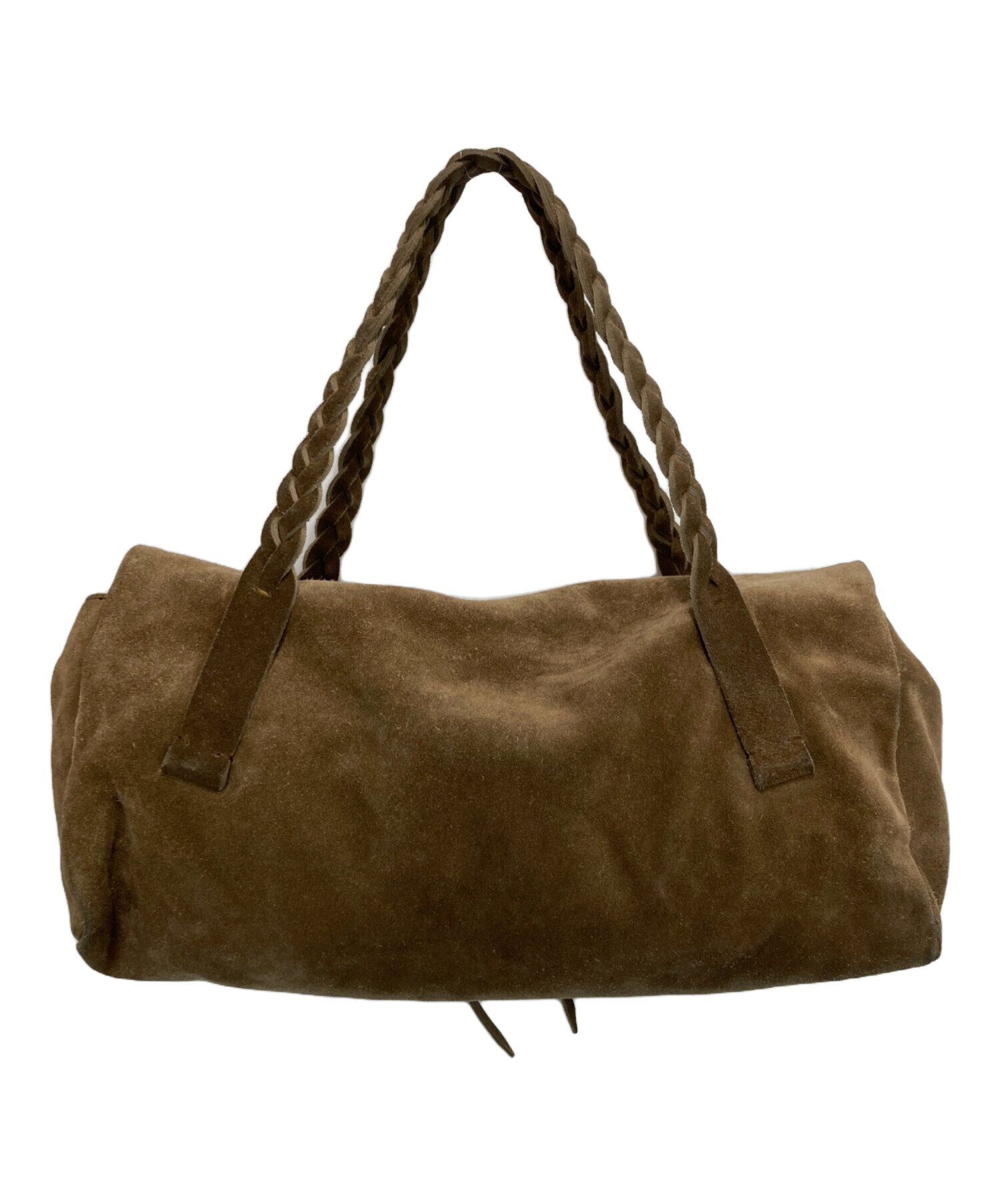 MIU MIU アーカイブ スウェードレザー ロゴハンドバック オリーブ