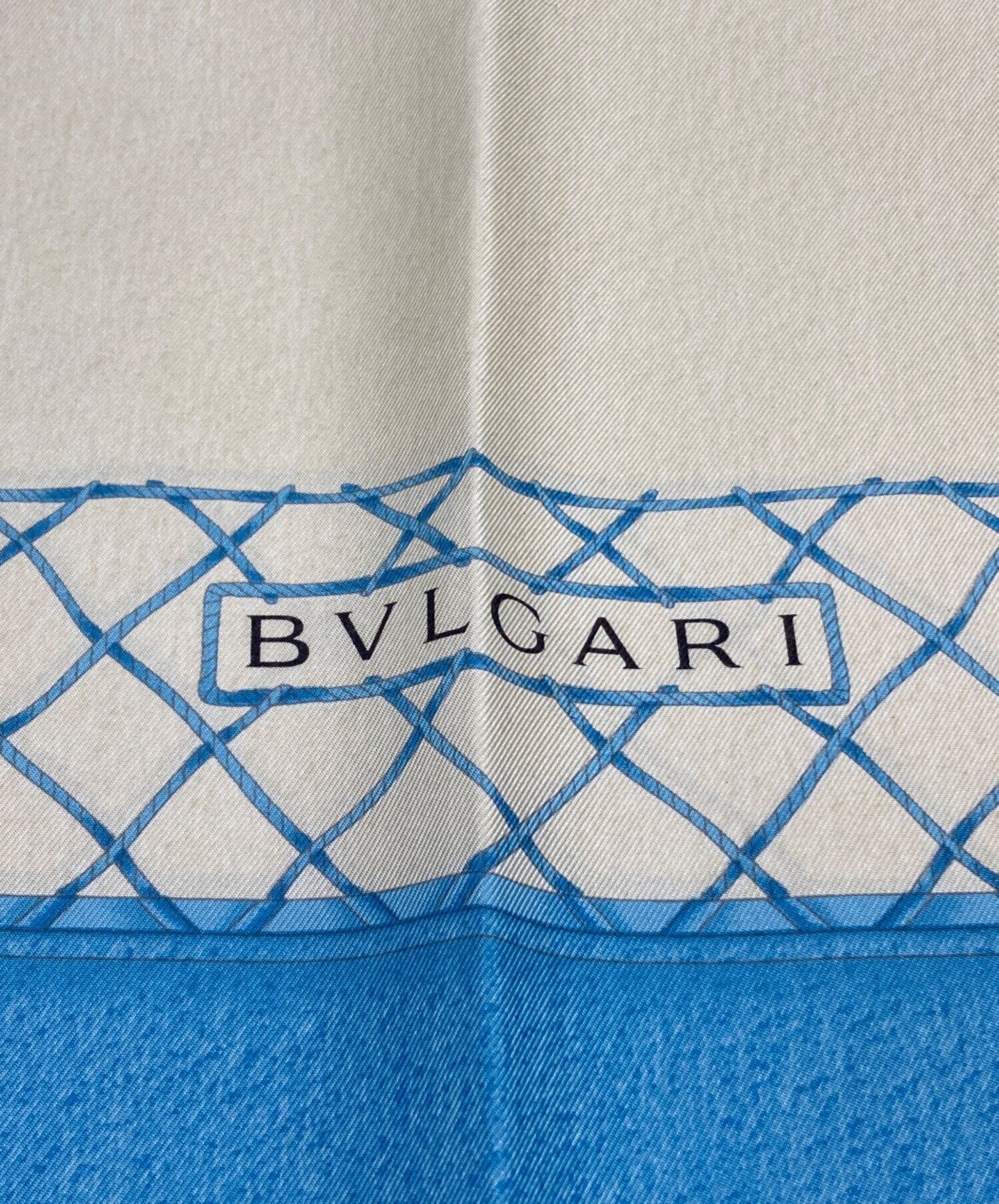 新品　BVLGARI シルク スカーフ サーカス柄 ネイビー 中古・古着通販】BVLGARI (ブルガリ) シルクスカーフ ホワイト