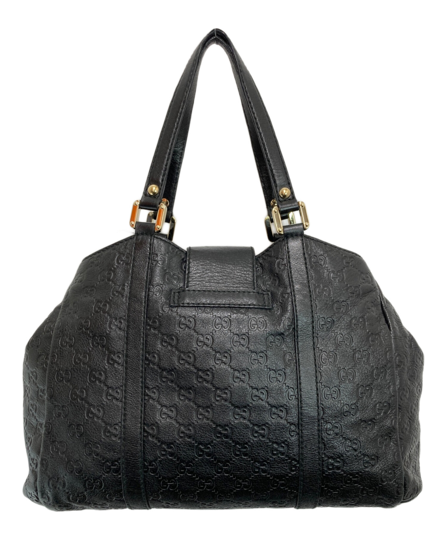 良品 GUCCI グッチ レザー トートバッグ A4 Vintage 00s 黒 中古・古着通販】GUCCI (グッチ) グッチシマレザー トートバッグ