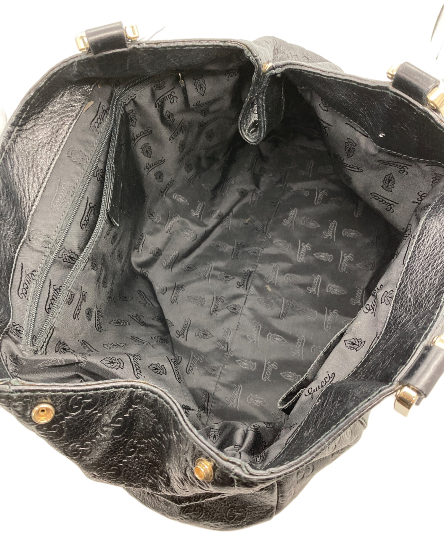 中古・古着通販】GUCCI (グッチ) グッチシマレザー トートバッグ