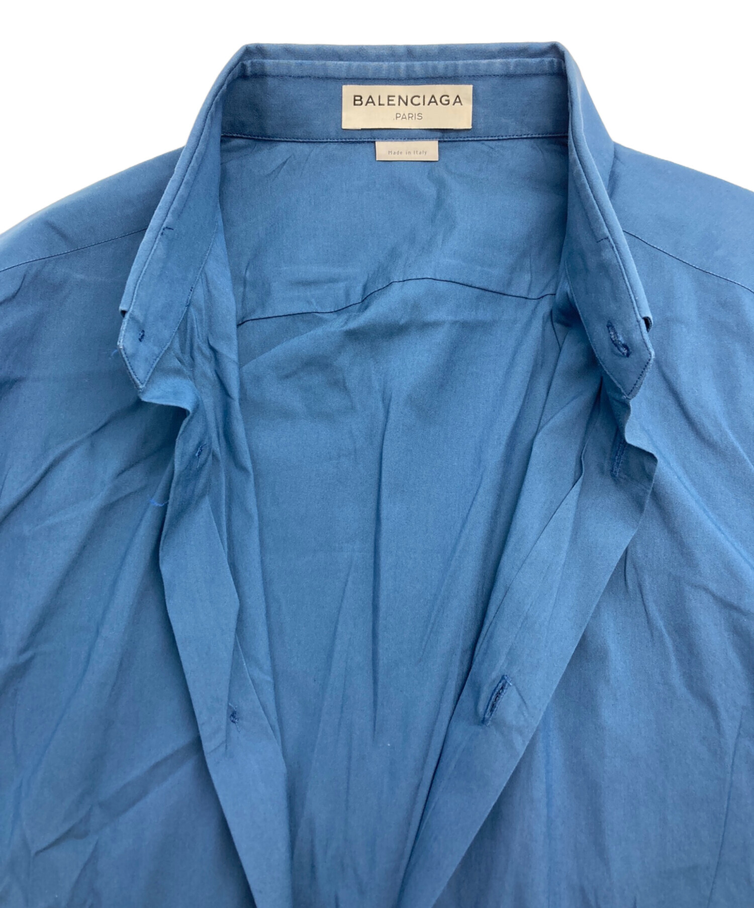 中古・古着通販】BALENCIAGA (バレンシアガ) ドレスシャツ ネイビー 