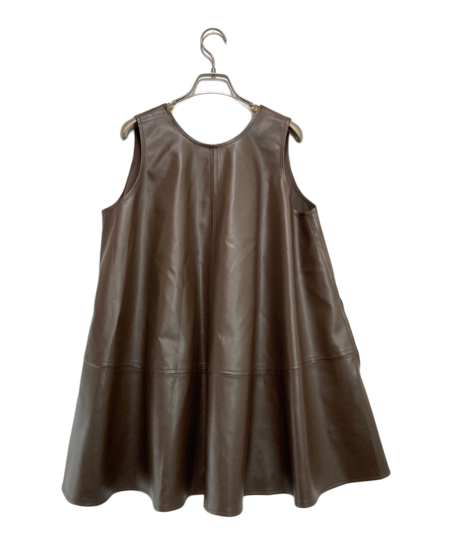 中古・古着通販】CLANE (クラネ) W FACE VEGAN LEATHER FLARE TOPS