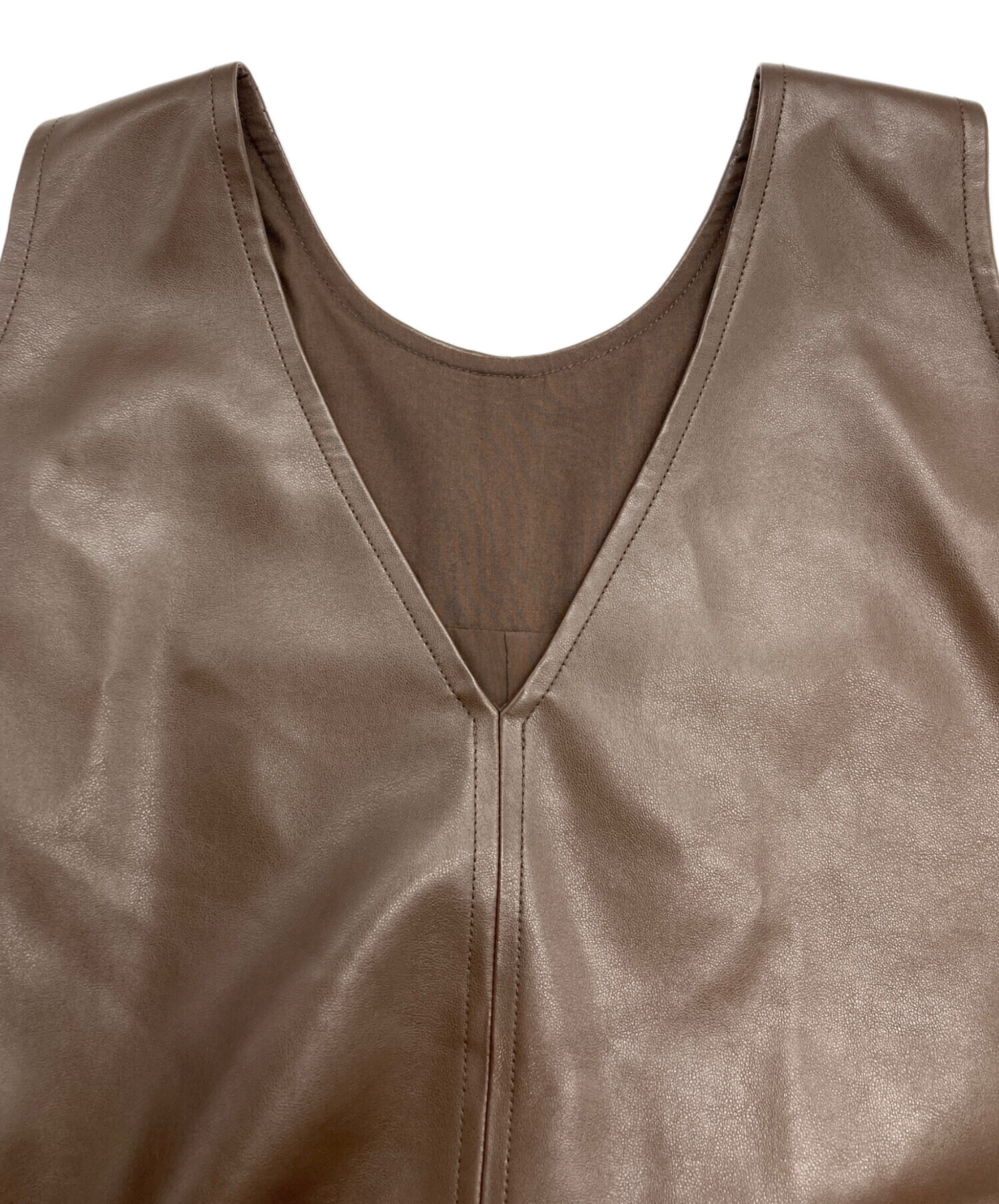 中古・古着通販】CLANE (クラネ) W FACE VEGAN LEATHER FLARE TOPS