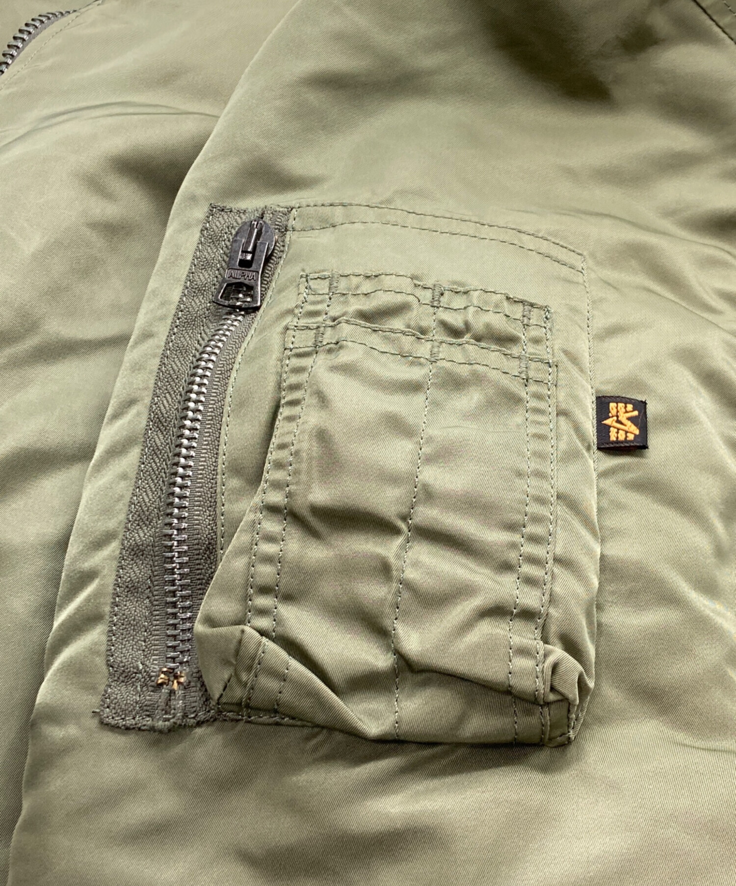 中古・古着通販】ALPHA (アルファ) MA-1ジャケット カーキ