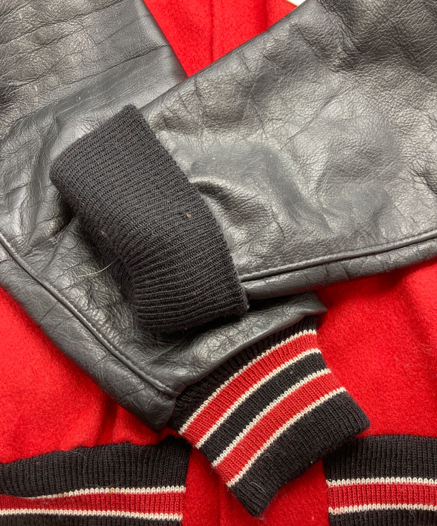 中古・古着通販】DeLong (デロング) スタジャン レッド サイズ:38