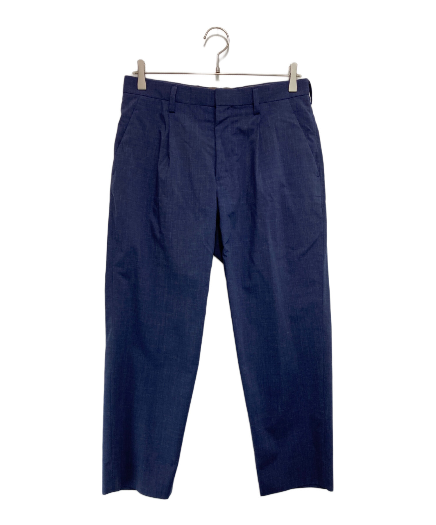 kolor カラー テーパードパンツ ネイビー　サイズ2 中古・古着通販】KOLOR (カラー) ウーリータフタテーパードパンツ