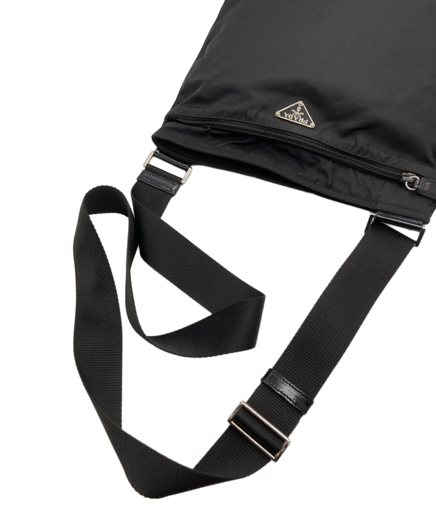 中古・古着通販】PRADA (プラダ) ナイロンサコッシュ ブラック