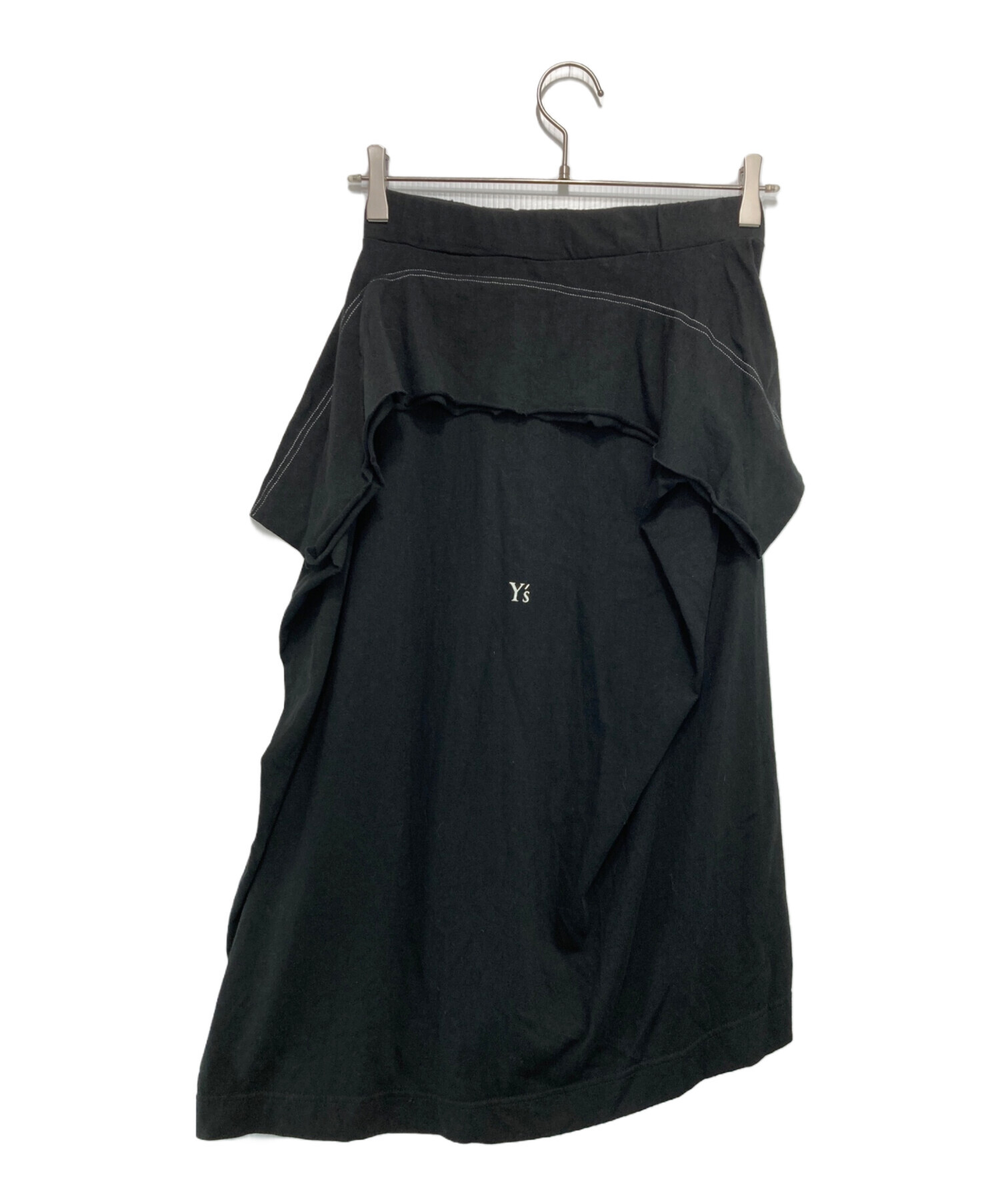 Y's ワイズ　スカート 中古・古着通販】Y's (ワイズ) カットオフ加工ロゴプリントスカート
