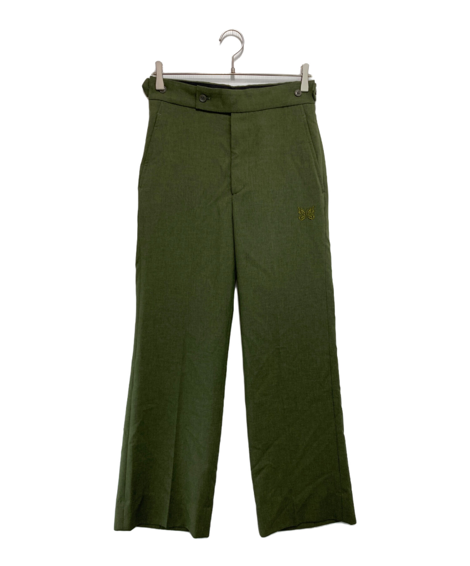 Reedles オリーブグリーン パンツ XS 中古・古着通販】Needles (ニードルズ) SIDE TAB TROUSER グリーン