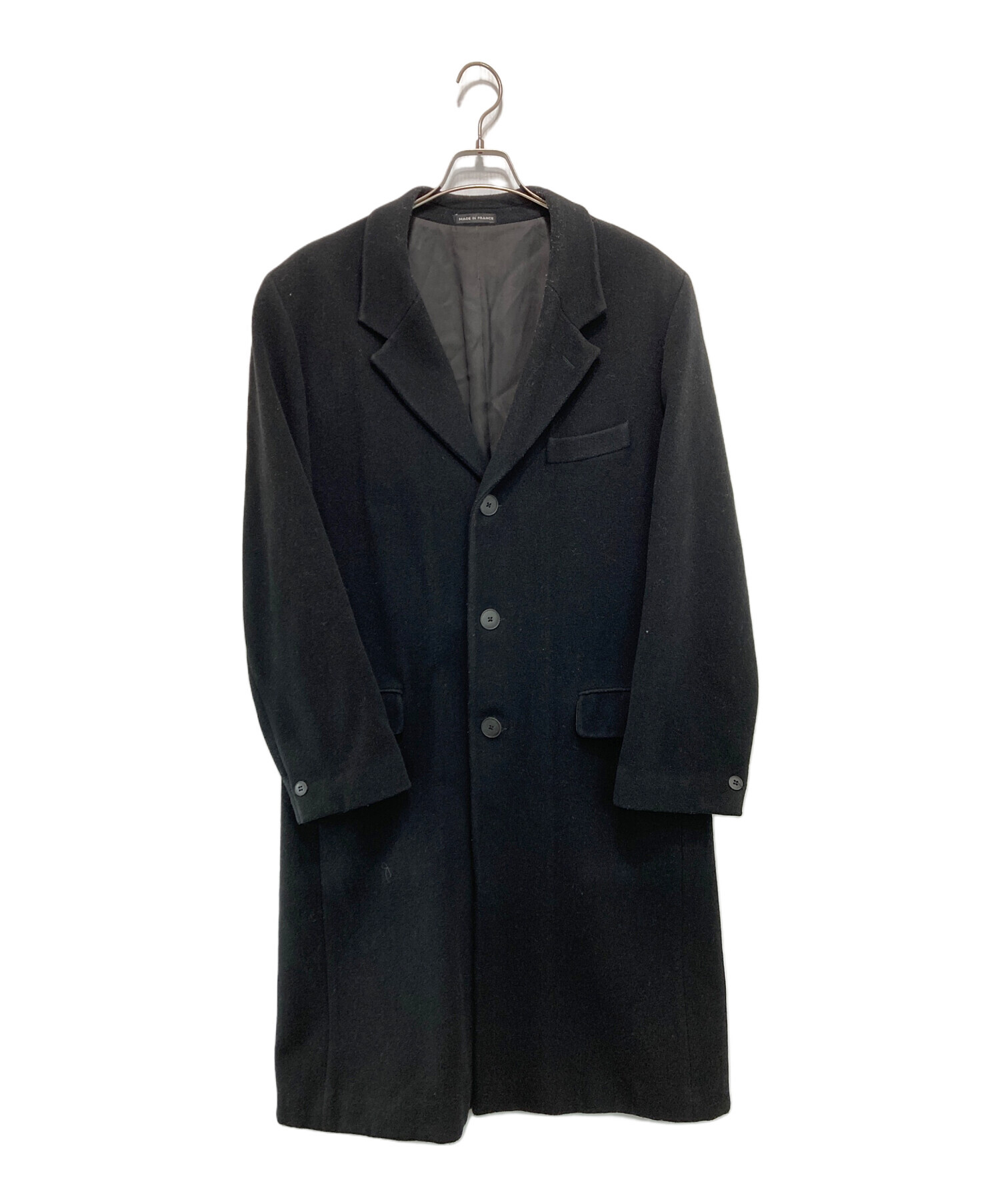 フランス製 Agnes b. チェスターコート ブラック アニエスベー 中古・古着通販】agnes b homme (アニエスベーオム) チェスターコート