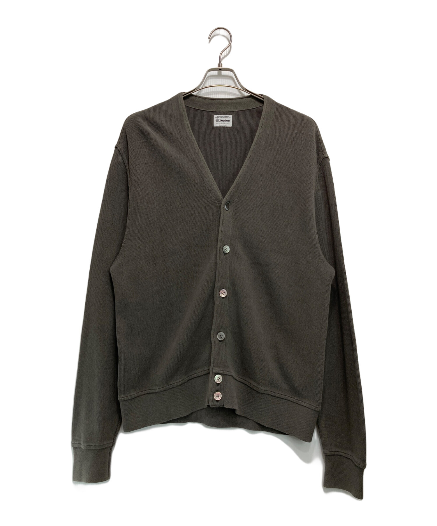 中古・古着通販】Yonetomi (ヨネトミ) GIMA COTTON CARDIGAN グレー