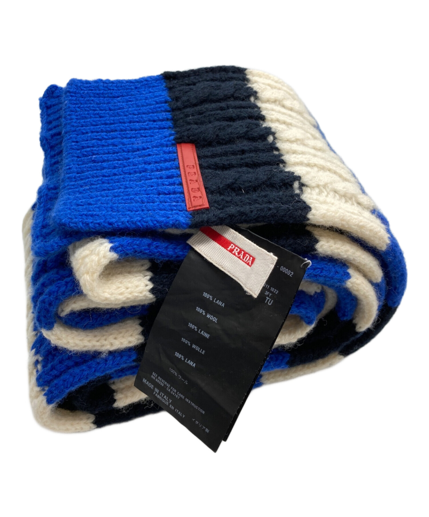 PRADA プラダ　マフラー PRADA プラダ マフラー ジャカードロゴ入り スモール ウール スカーフ