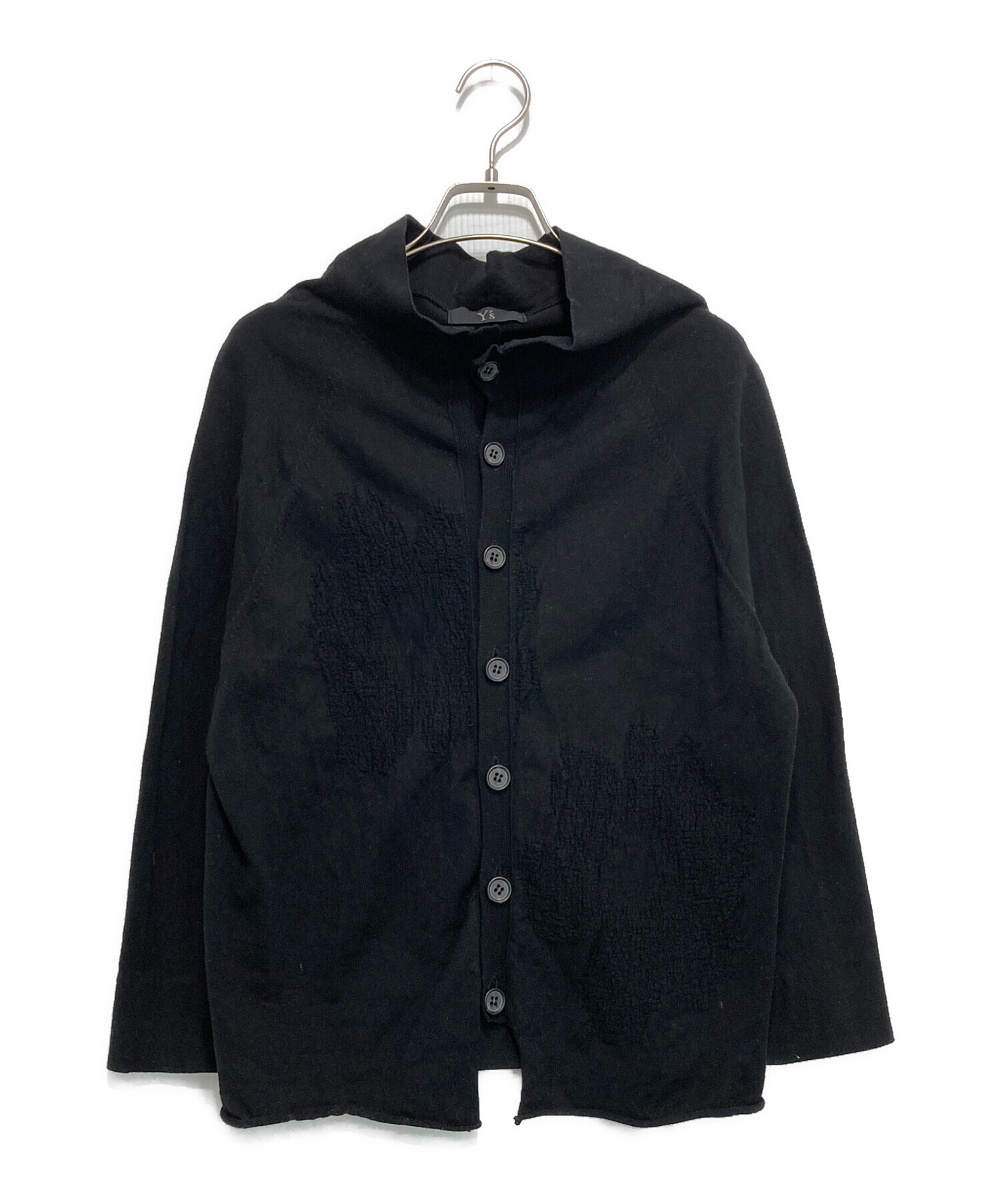 中古・古着通販】Y's (ワイズ) デザインカーディガン ブラック サイズ