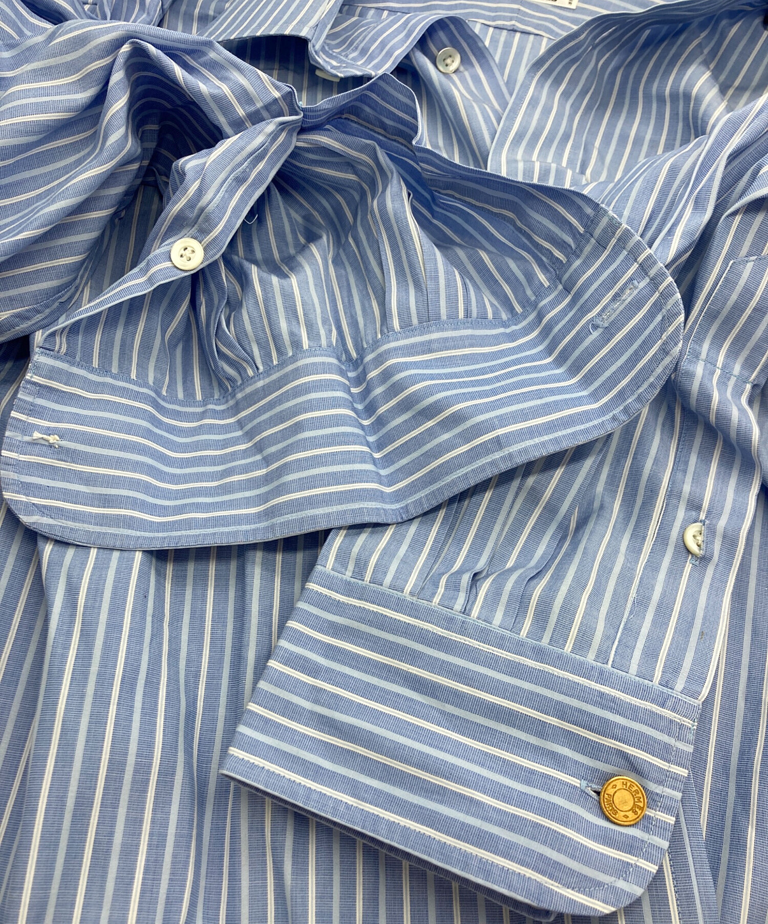 中古・古着通販】HERMES (エルメス) セリエボタンストライプシャツ
