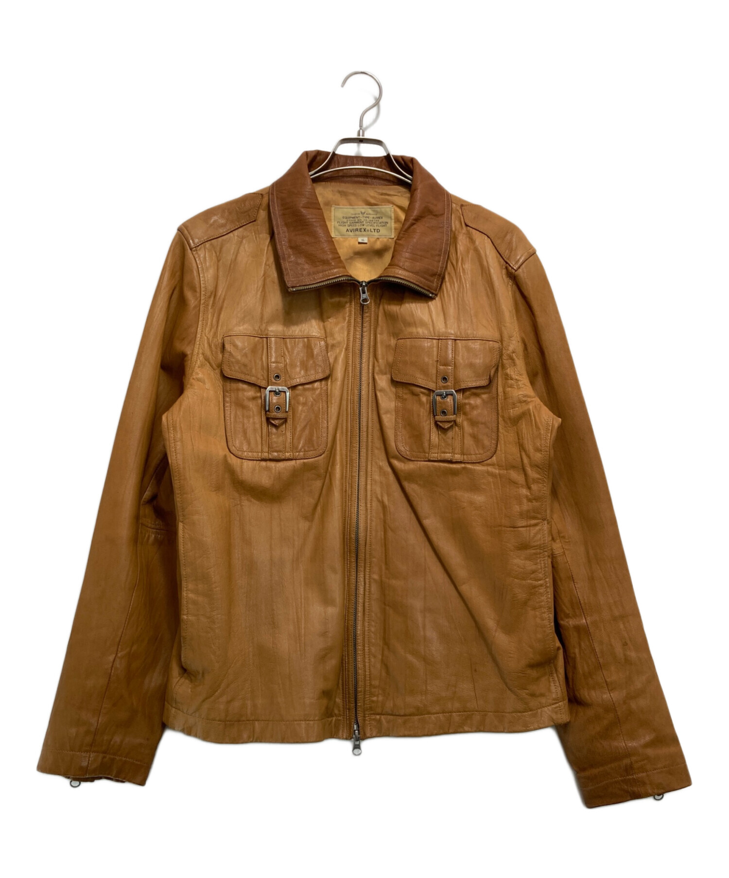 中古・古着通販】AVIREX (アヴィレックス) レザージャケット ブラウン