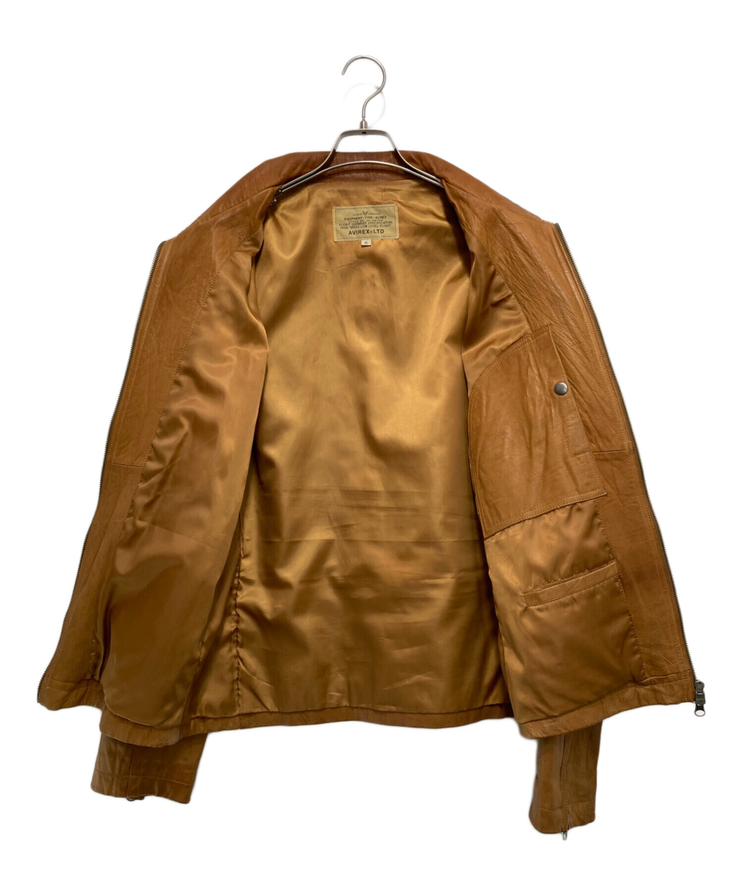 中古・古着通販】AVIREX (アヴィレックス) レザージャケット ブラウン