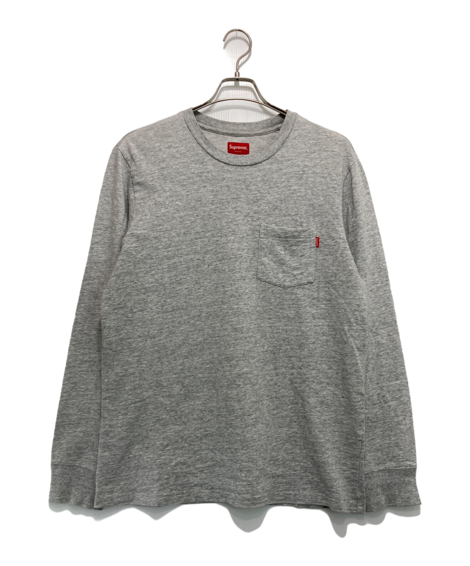 中古・古着通販】Supreme (シュプリーム) 長袖ポケットTシャツ グレー 