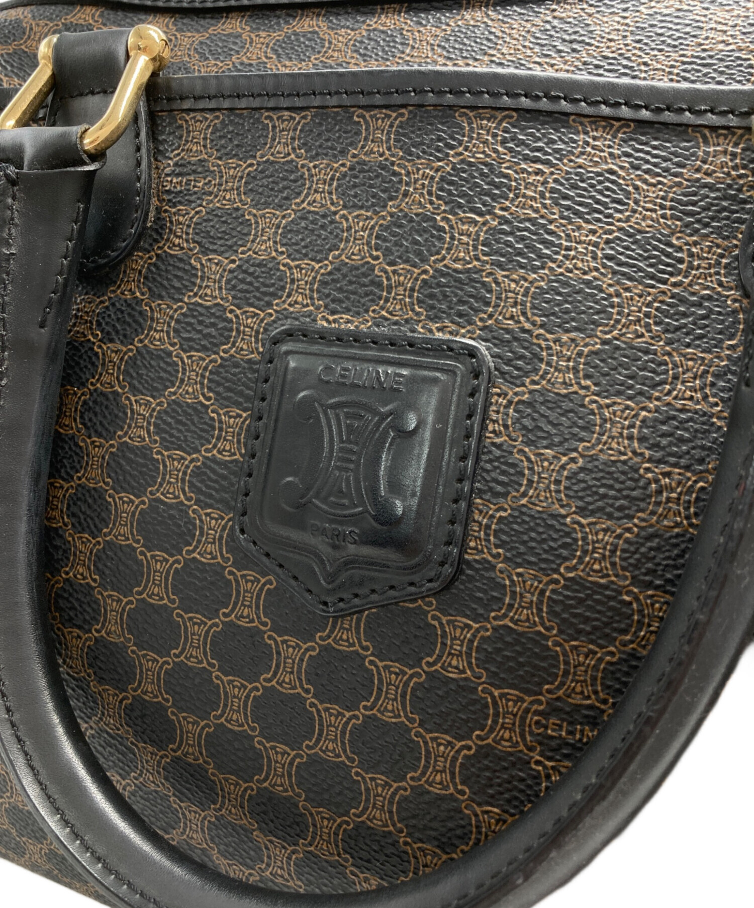 中古・古着通販】CELINE (セリーヌ) マカダム柄ミニボストンバッグ