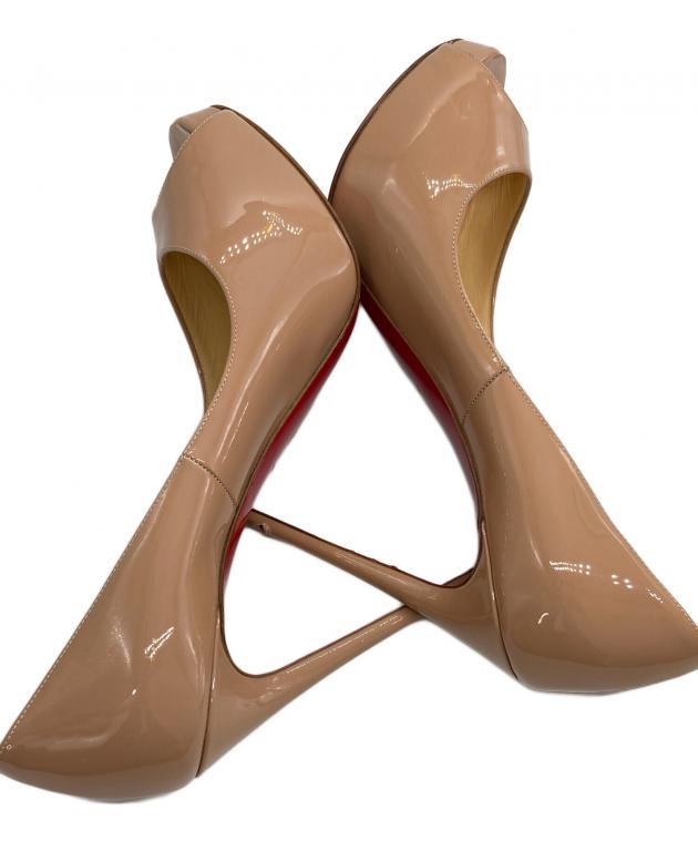 Christian Louboutin クリスチャンルブタン パンプス 合成繊維 ベージュ レディース 22 木目柄【古着】【中古】 中古・古着通販】Christian Louboutin (クリスチャン・ルブタン