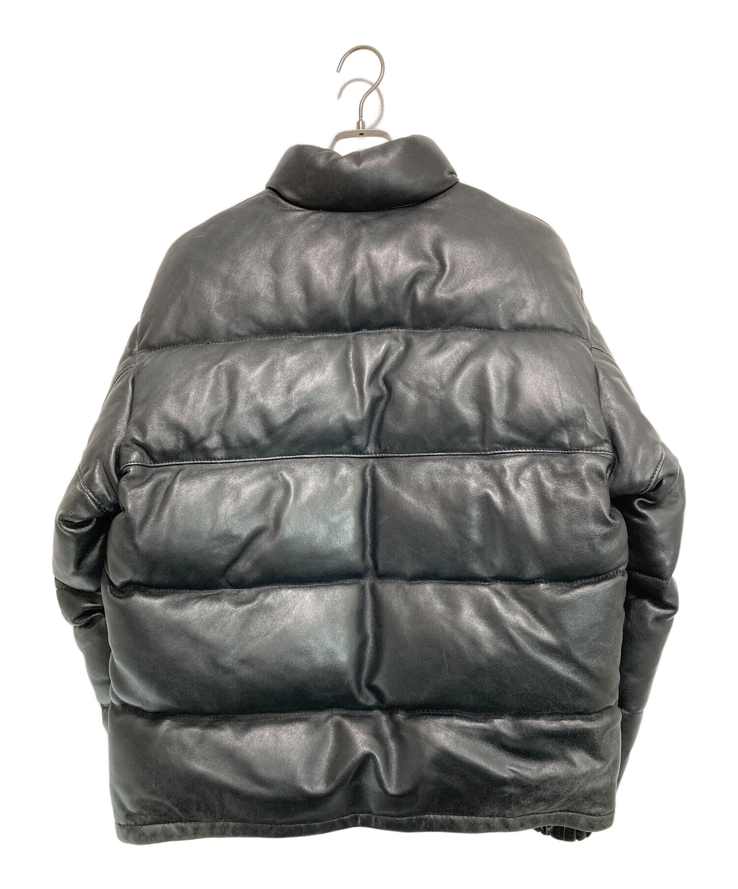 中古・古着通販】Schott (ショット) レザーダウンジャケット ブラック