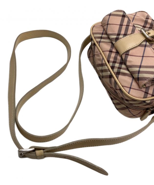 ※値下げ中【バーバリーブルーレーベル】 ベージュ チェック ショルダーバッグ 中古・古着通販】BURBERRY BLUE LABEL (バーバリーロンドンブルー