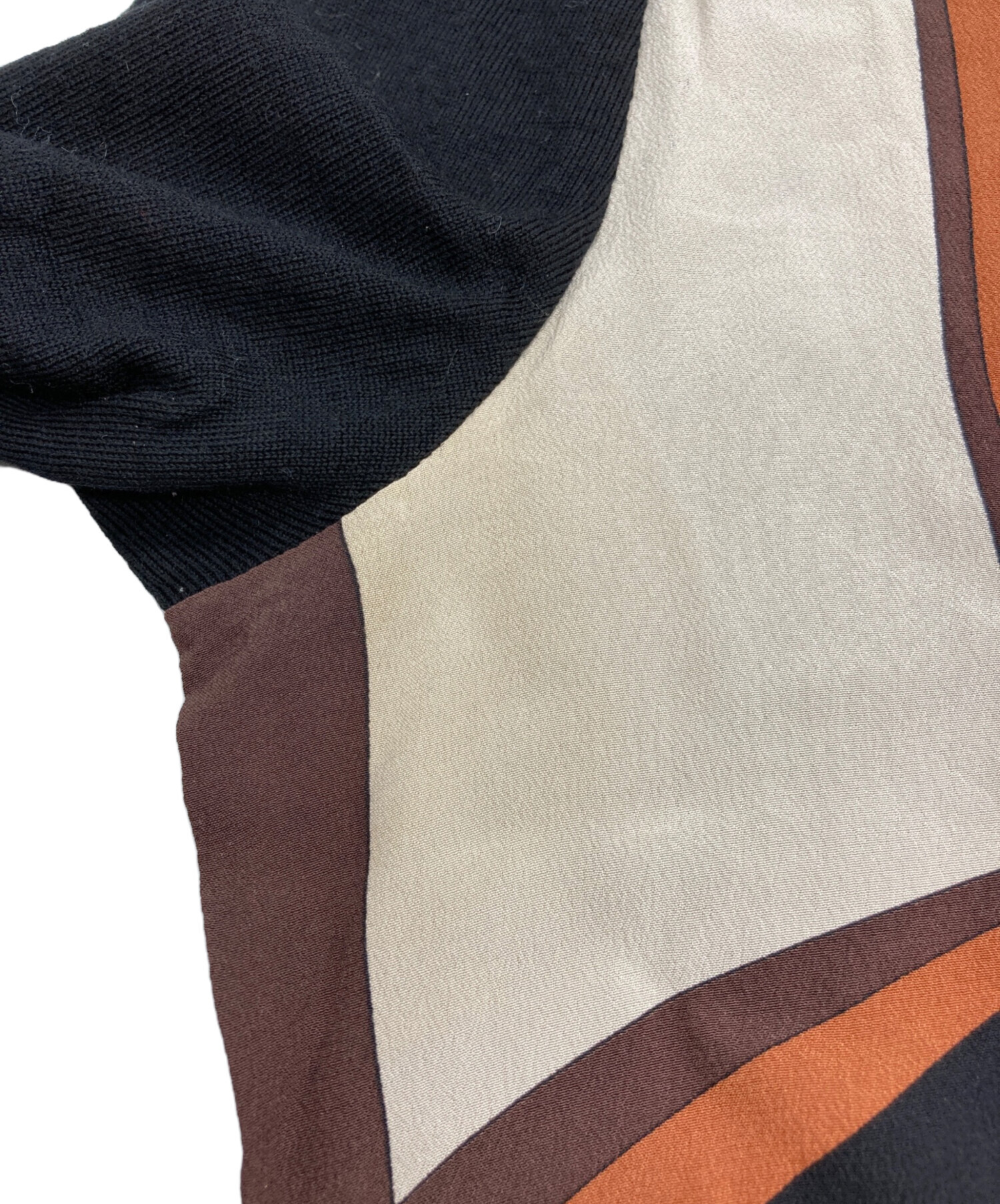 中古・古着通販】GUCCI (グッチ) シルク切替タートルネックニット