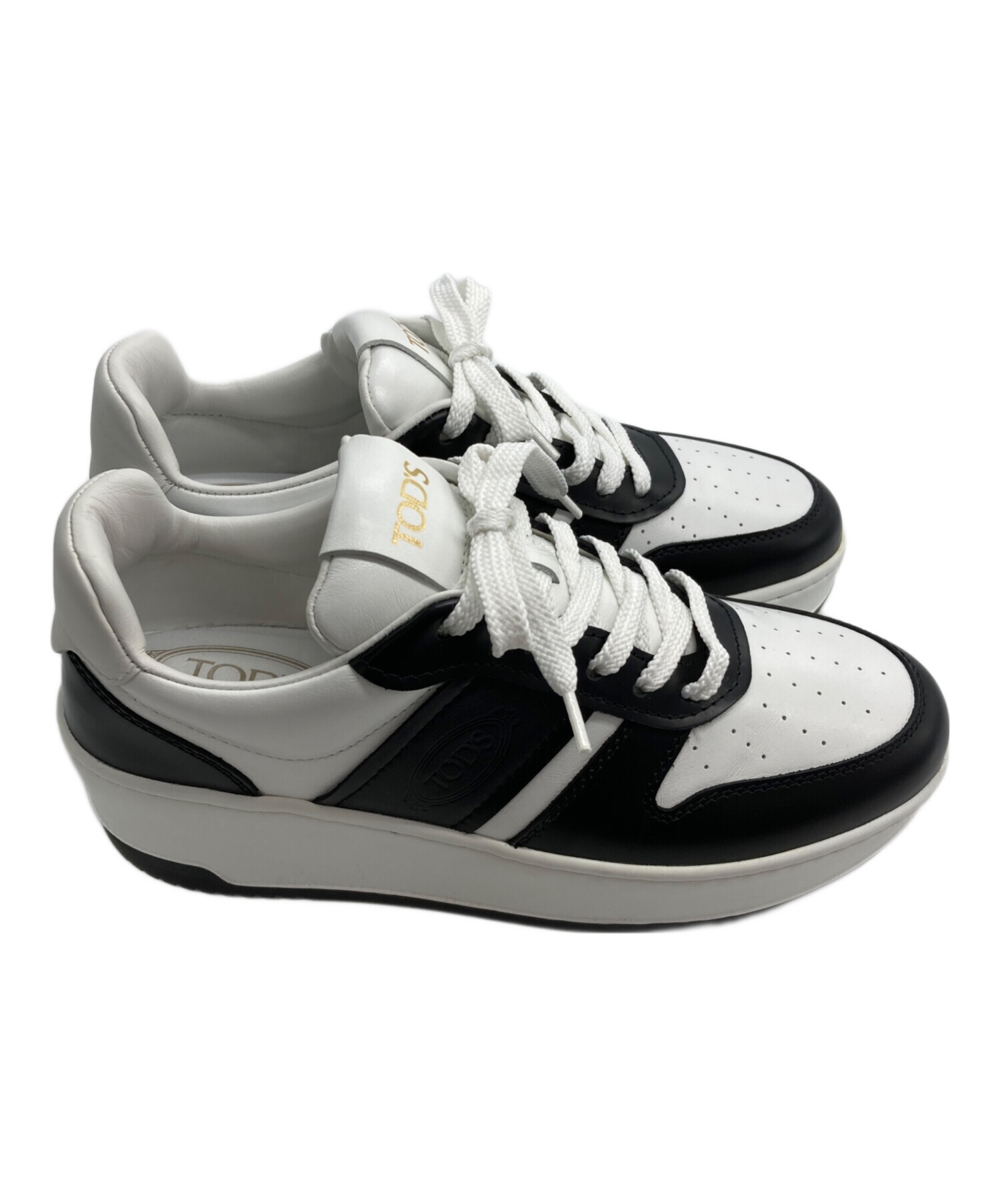中古・古着通販】TOD'S (トッズ) Platform Sneakers nero bianco