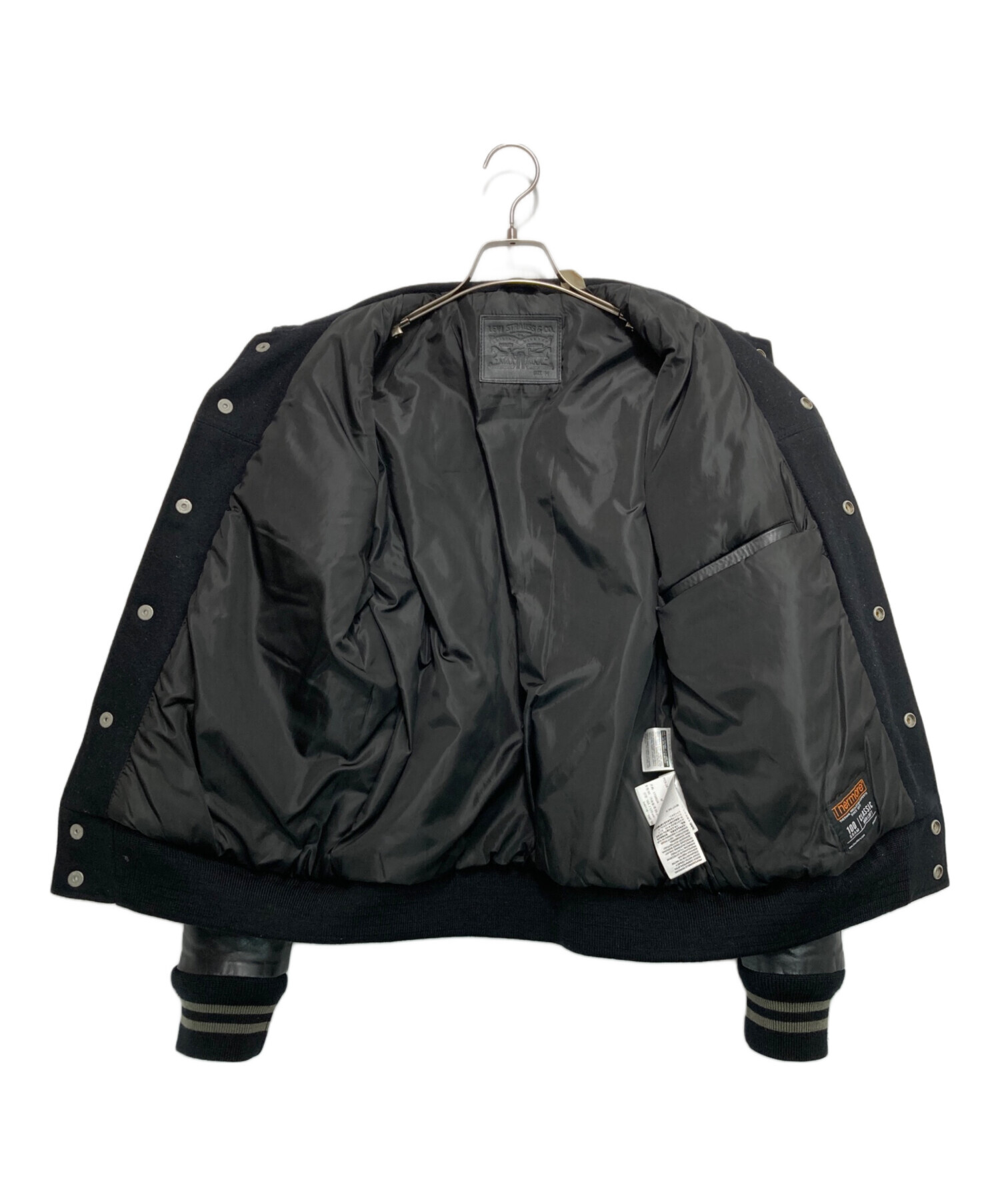 中古・古着通販】LEVI'S (リーバイス) レザー切替スタジャン ブラック