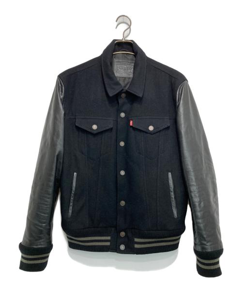 中古・古着通販】LEVI'S (リーバイス) レザー切替スタジャン ブラック