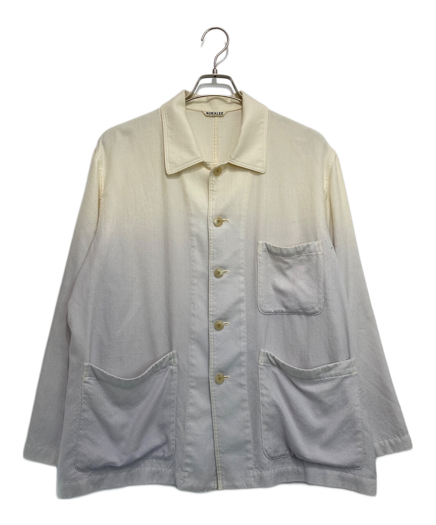 中古・古着通販】AURALEE (オーラリー) ホワイトカシミヤヘリンボーン