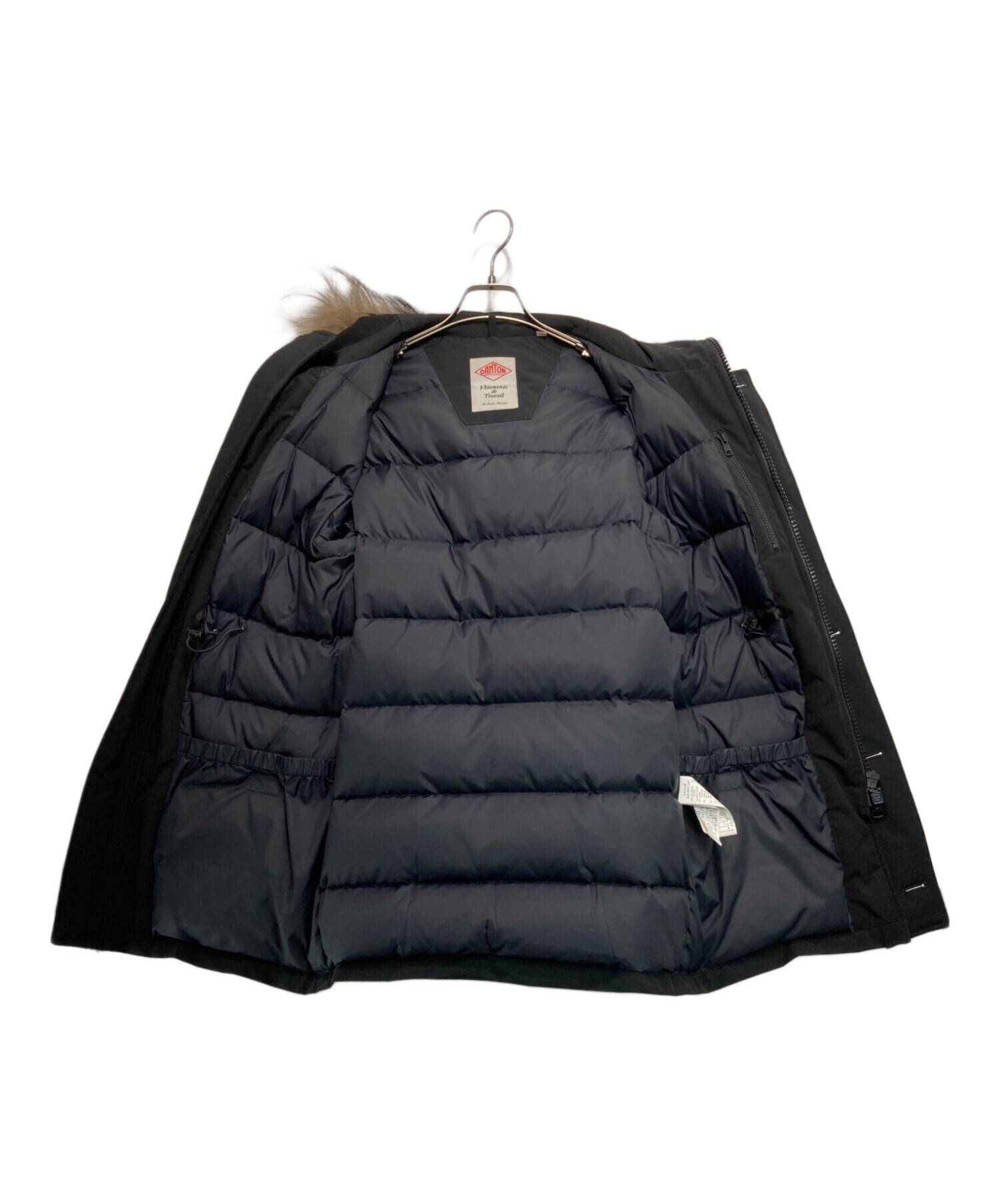 中古・古着通販】DANTON (ダントン) ファー付きダウンコート ブラック