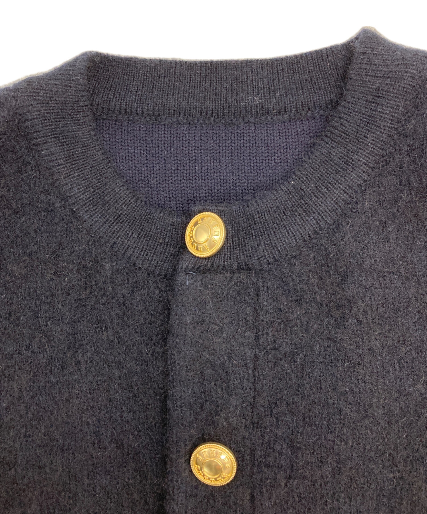 中古・古着通販】anuans (アニュアンス) カシミヤブレンドノーカラー