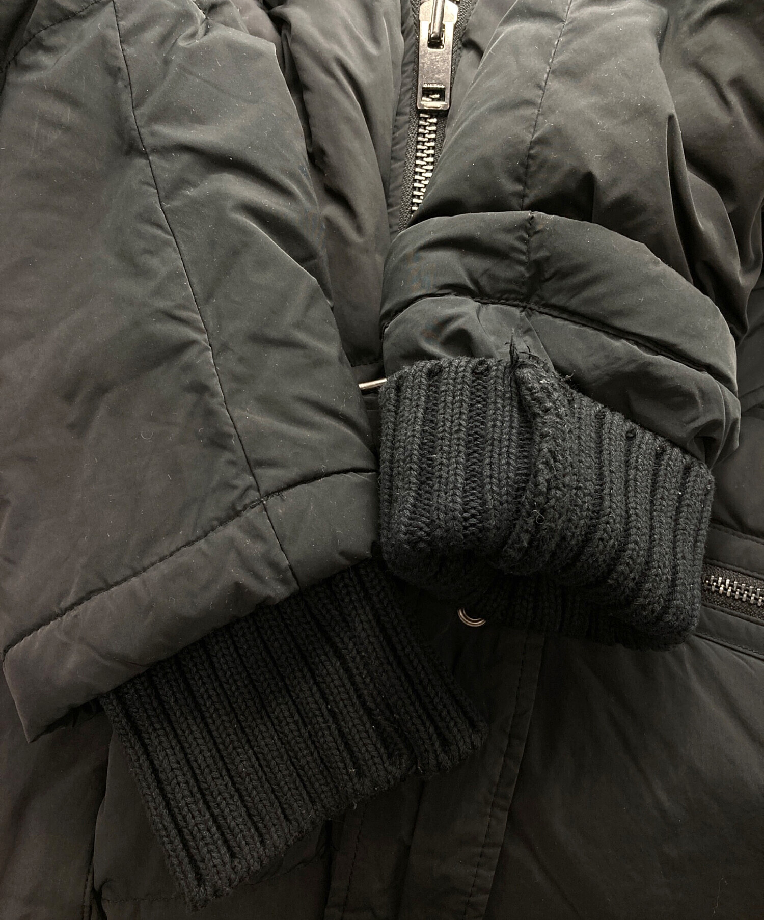 中古・古着通販】DIESEL (ディーゼル) ダウンコート ブラック サイズ