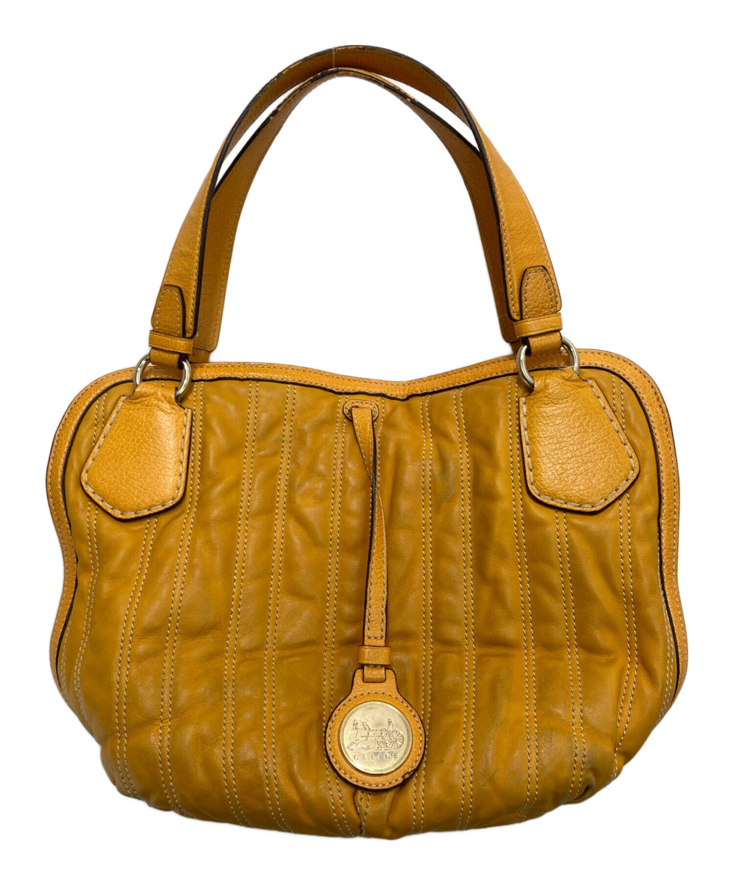 中古・古着通販】CELINE (セリーヌ) ストライプステッチハンドバッグ 