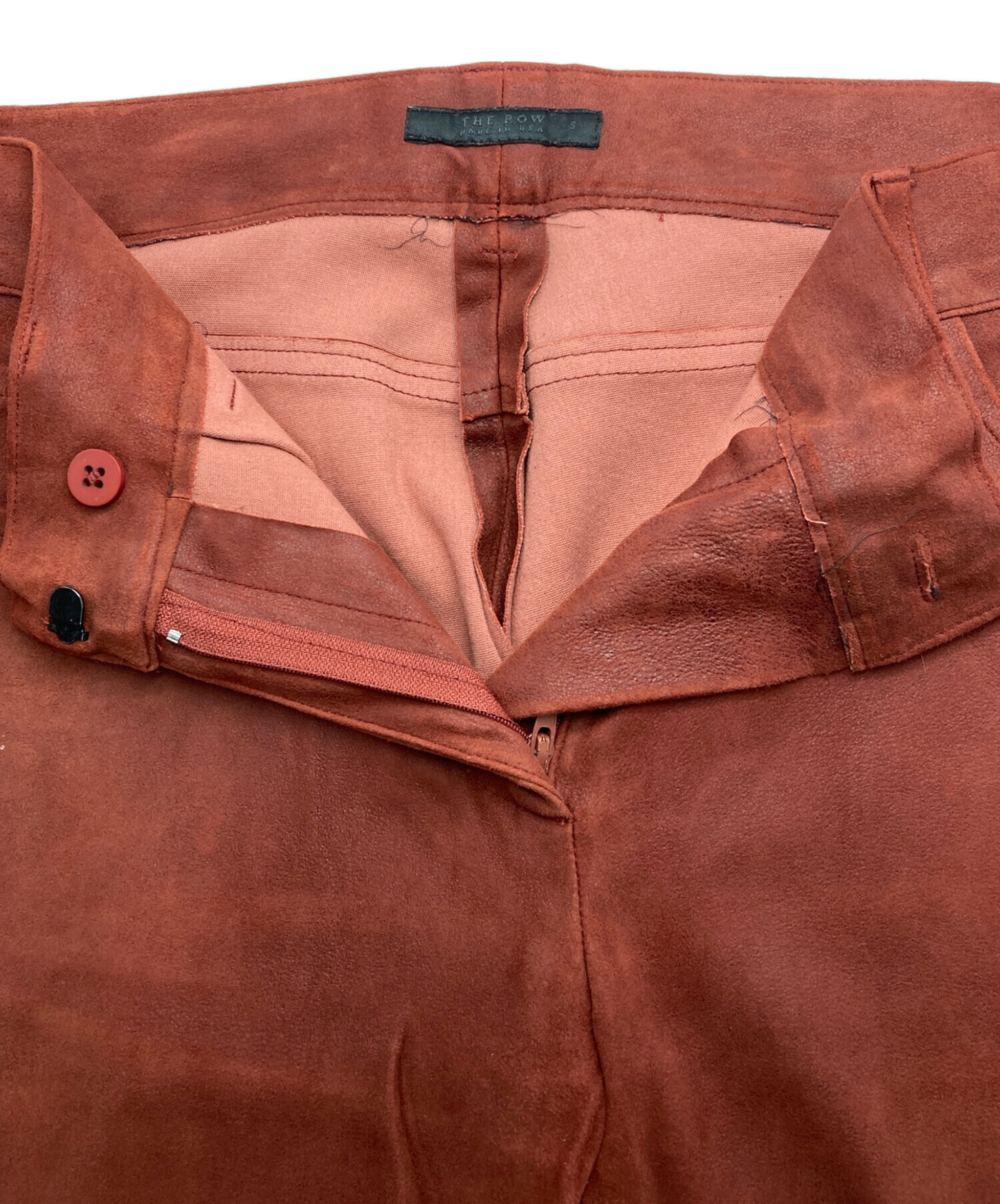 中古・古着通販】THE ROW (ザ ロウ) ラムレザーパンツ ブラウン サイズ