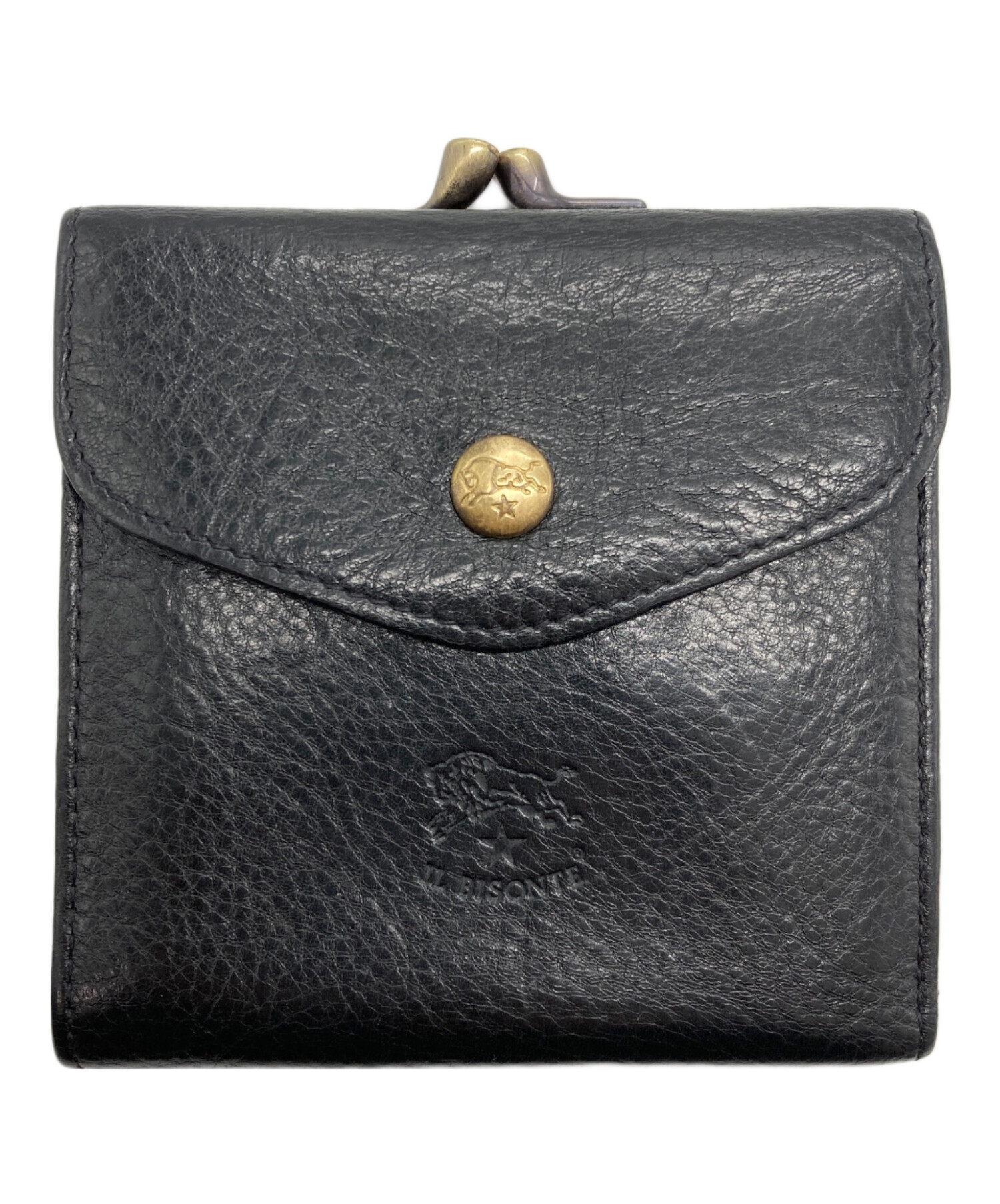 中古・古着通販】IL BISONTE (イル ビゾンテ) がま口財布 ブラック