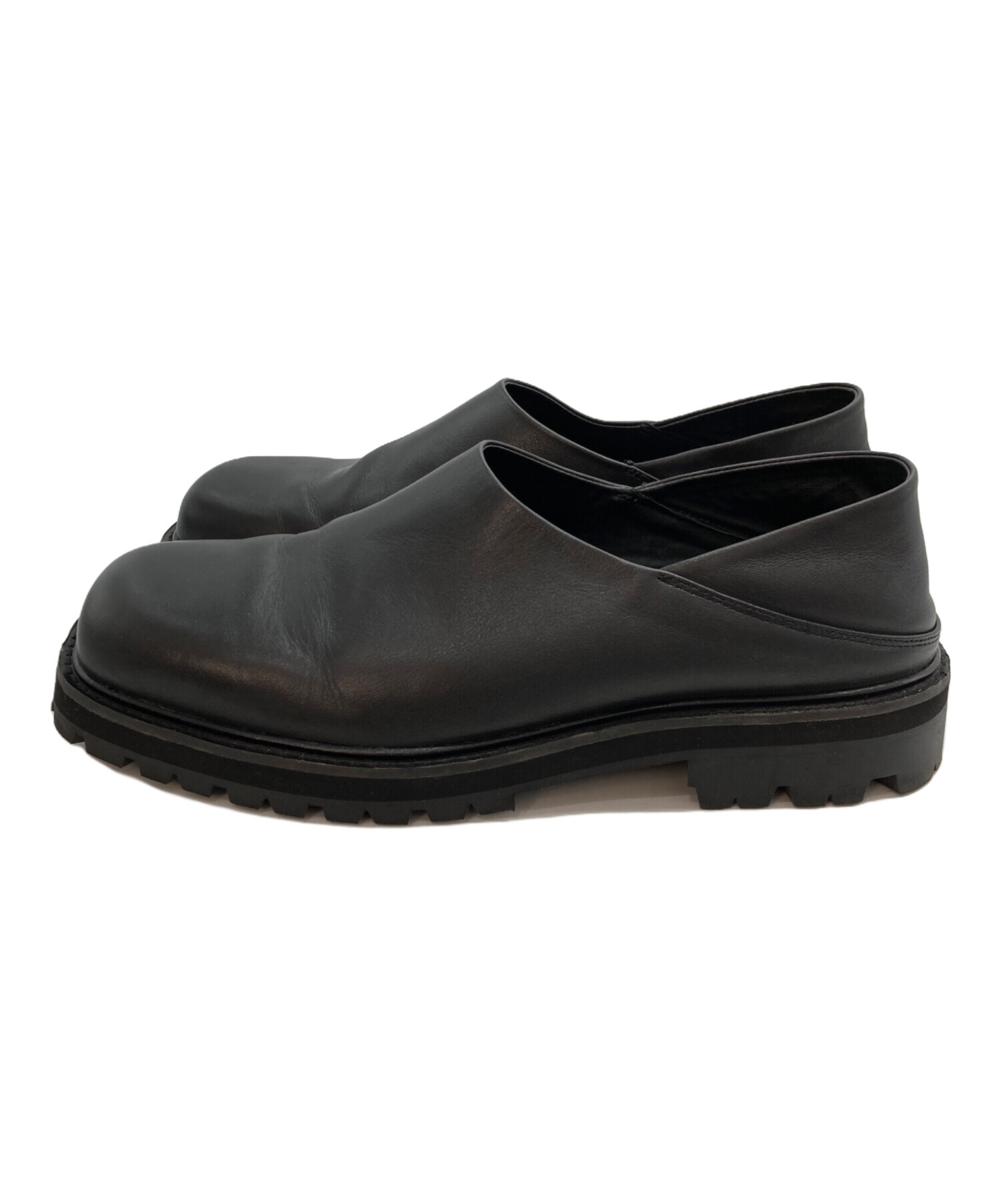 中古・古着通販】ZARA (ザラ) スクエアトゥスリッポン ブラック サイズ