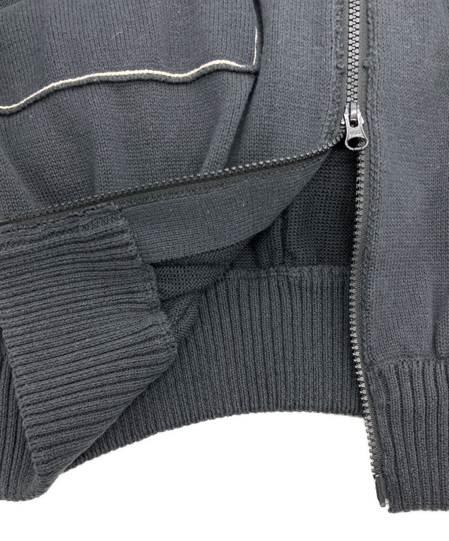 中古・古着通販】Y's (ワイズ) ジップロングカーディガン グレー