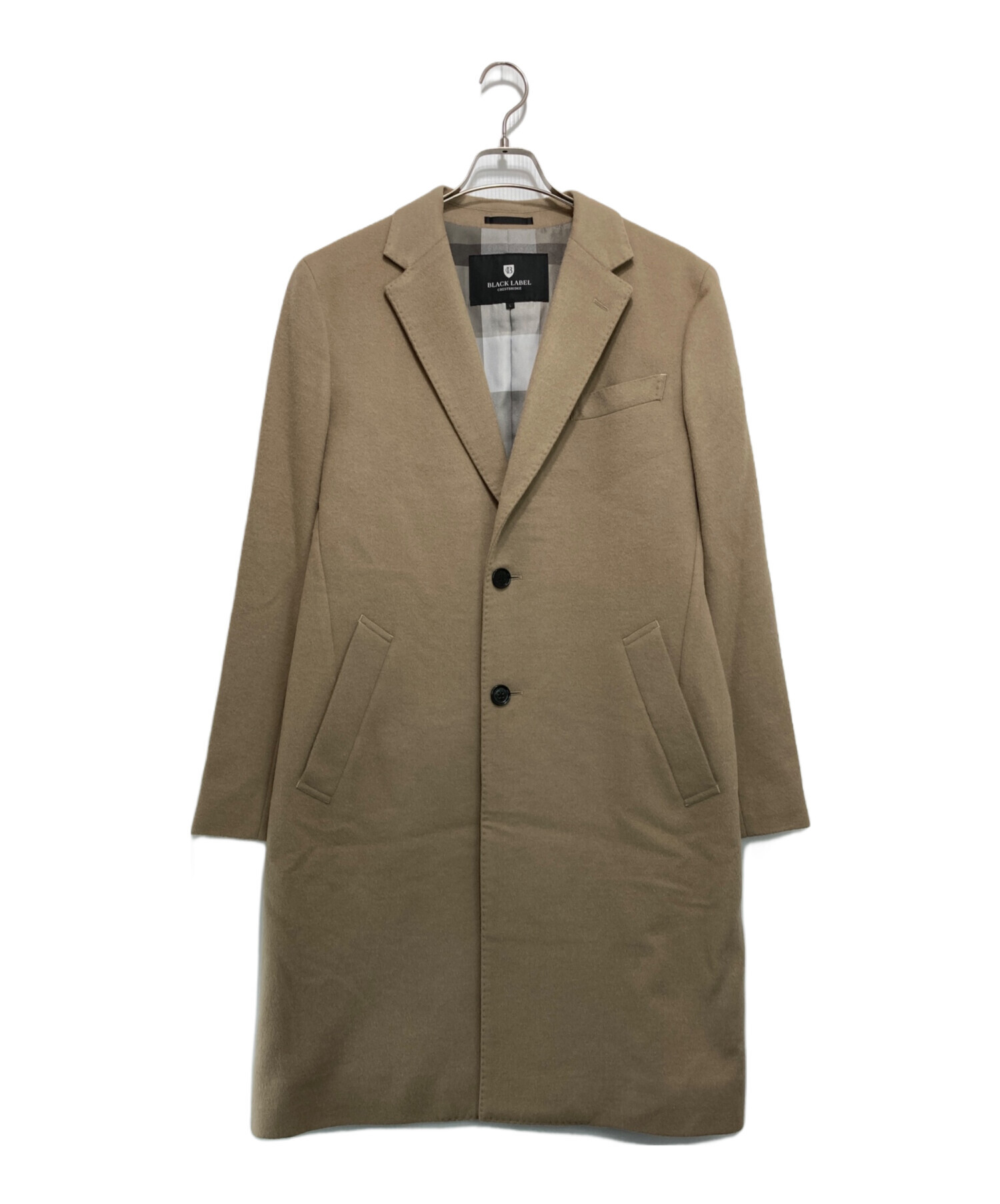 【美品】ブラックレーベルクレストブリッジ チェスターコート ウール ベージュ M 中古・古着通販】BLACK LABEL CRESTBRIDGE (ブラックレーベル クレスト