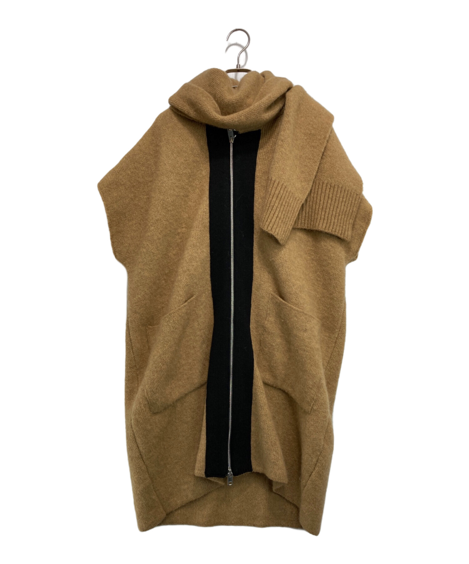 中古・古着通販】DIESEL (ディーゼル) ニットポンチョコート ベージュ