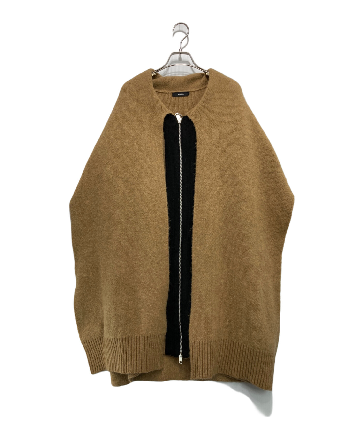 中古・古着通販】DIESEL (ディーゼル) ニットポンチョコート ベージュ