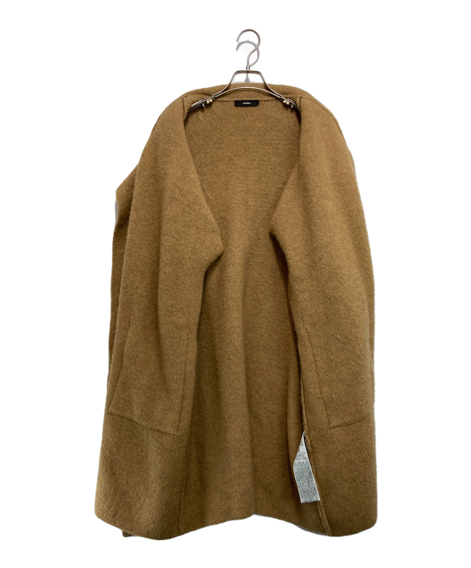 中古・古着通販】DIESEL (ディーゼル) ニットポンチョコート ベージュ