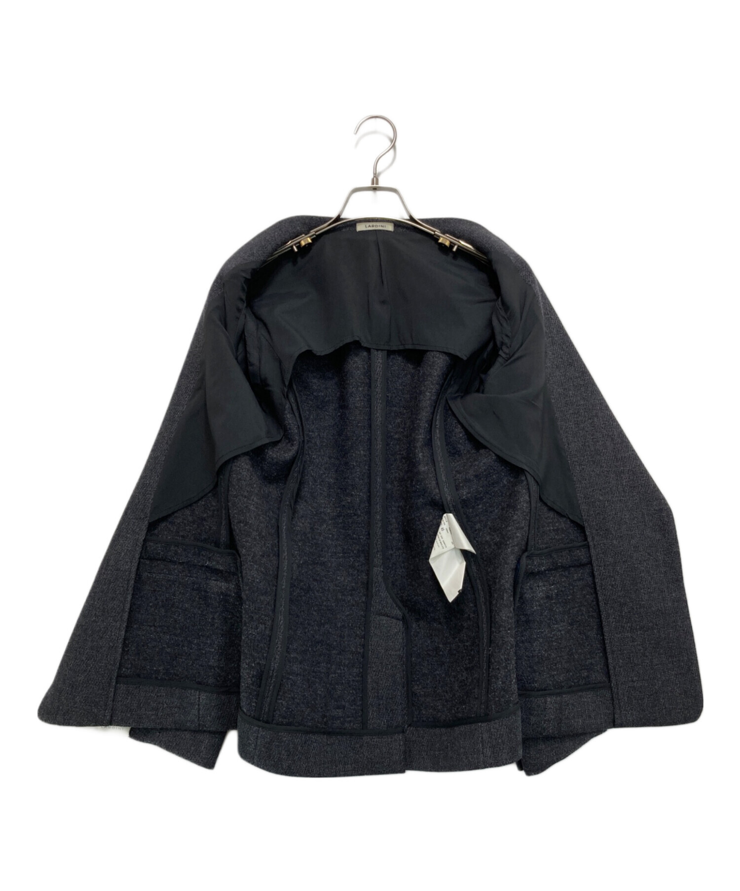 LARDINIテーラードジャケット　ブラック 未使用 中古・古着通販】LARDINI (ラルディーニ) ウール混テーラード